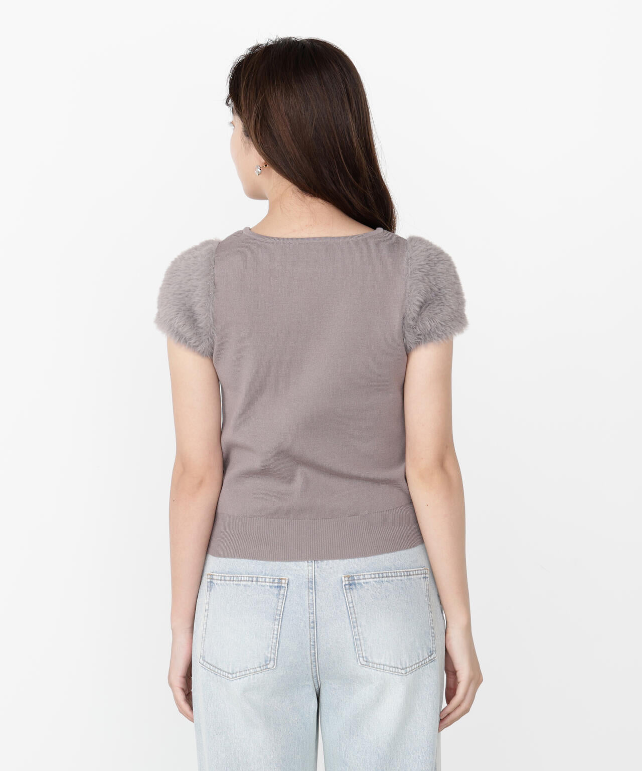 ＜ハンドウォッシャブル＞ドッキングスリーブニット