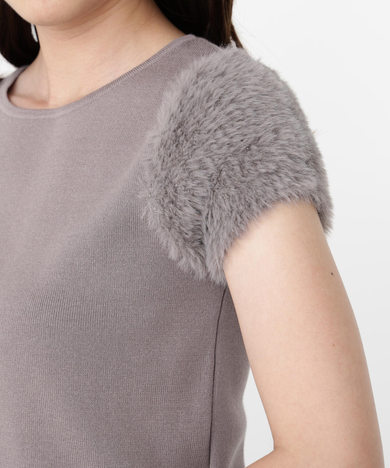 ＜ハンドウォッシャブル＞ドッキングスリーブニット