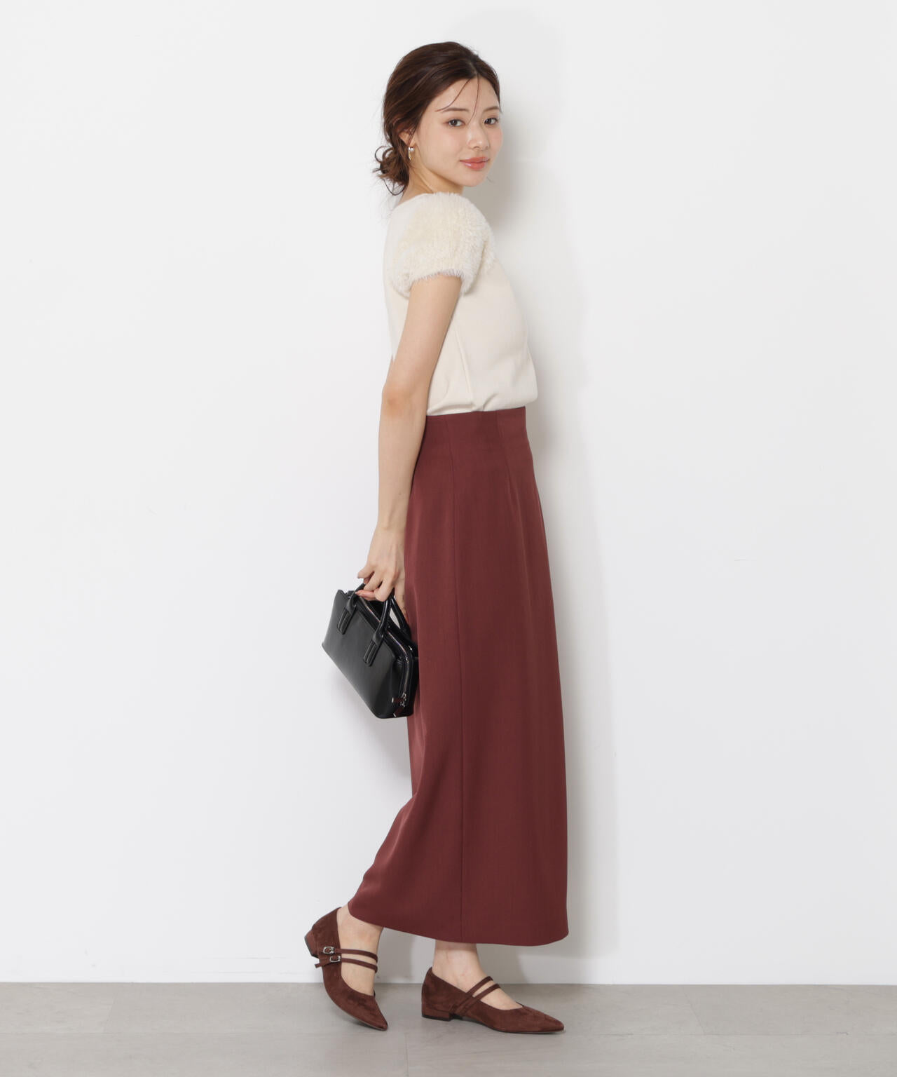 ＜ハンドウォッシャブル＞ドッキングスリーブニット