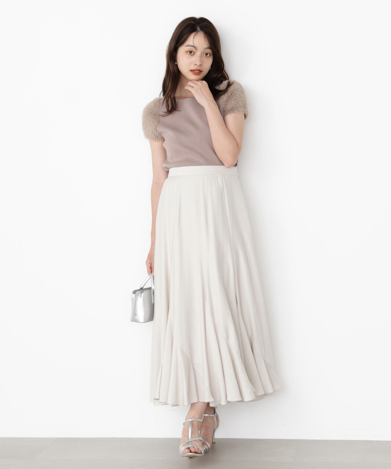 ＜ハンドウォッシャブル＞ドッキングスリーブニット