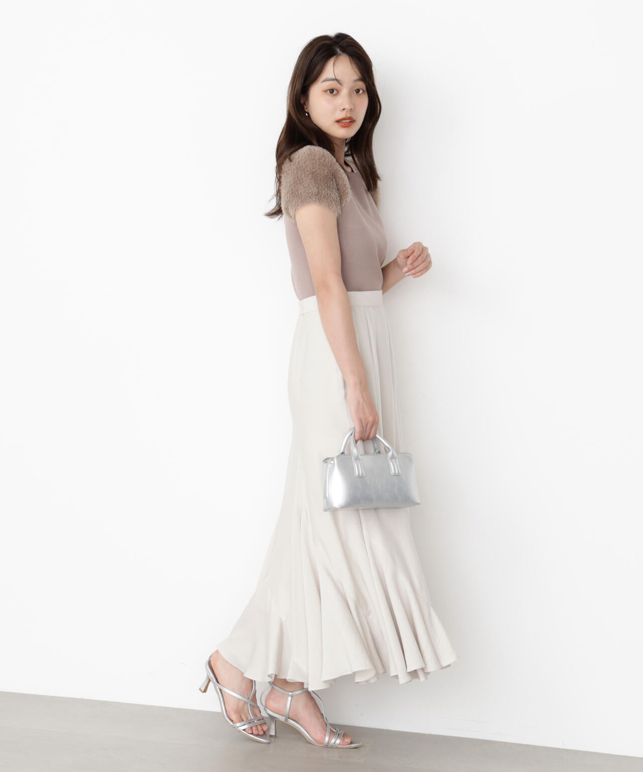 ＜ハンドウォッシャブル＞ドッキングスリーブニット