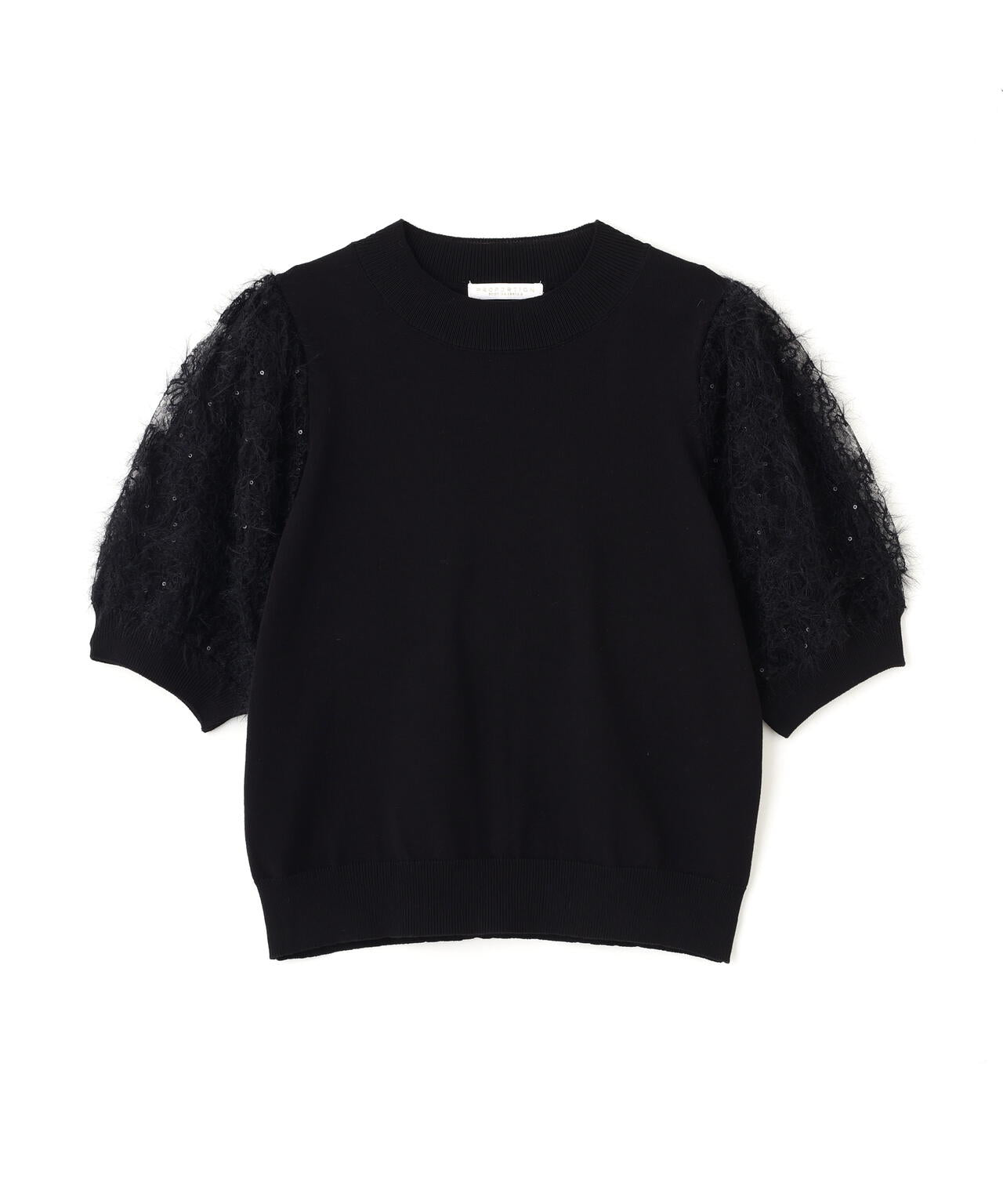 レースドッキングスリーブニット【ベージュ：official site限定】