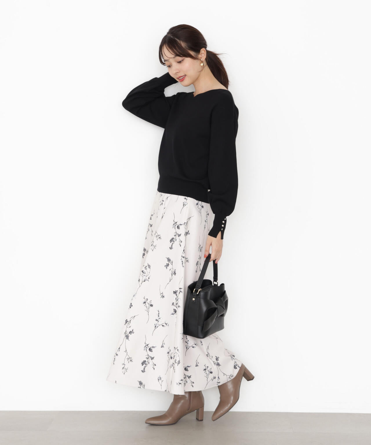 ハンドウォッシャブル＞ハートカット総針ニット | PROPORTION