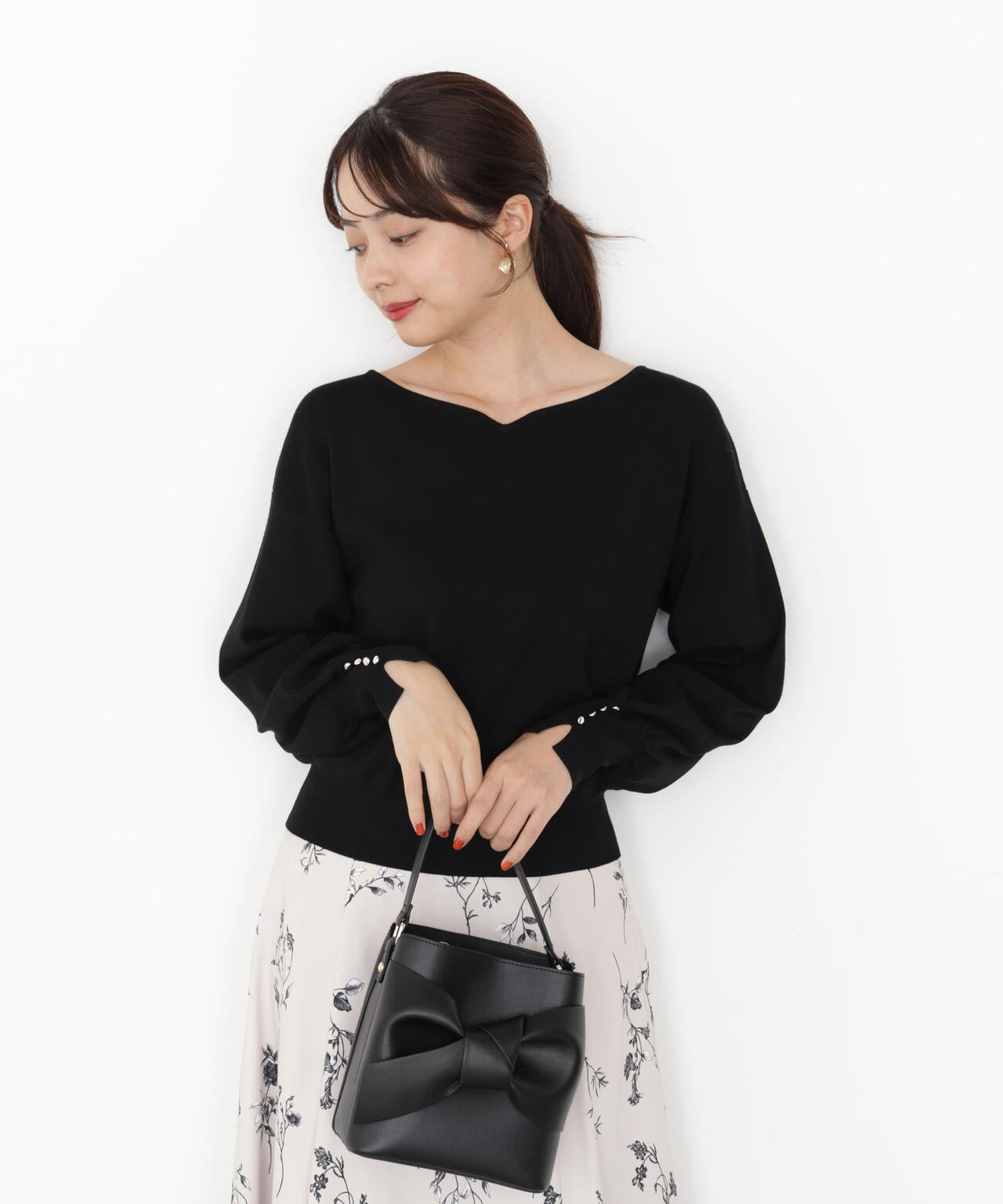 ＜ハンドウォッシャブル＞ハートカット総針ニット