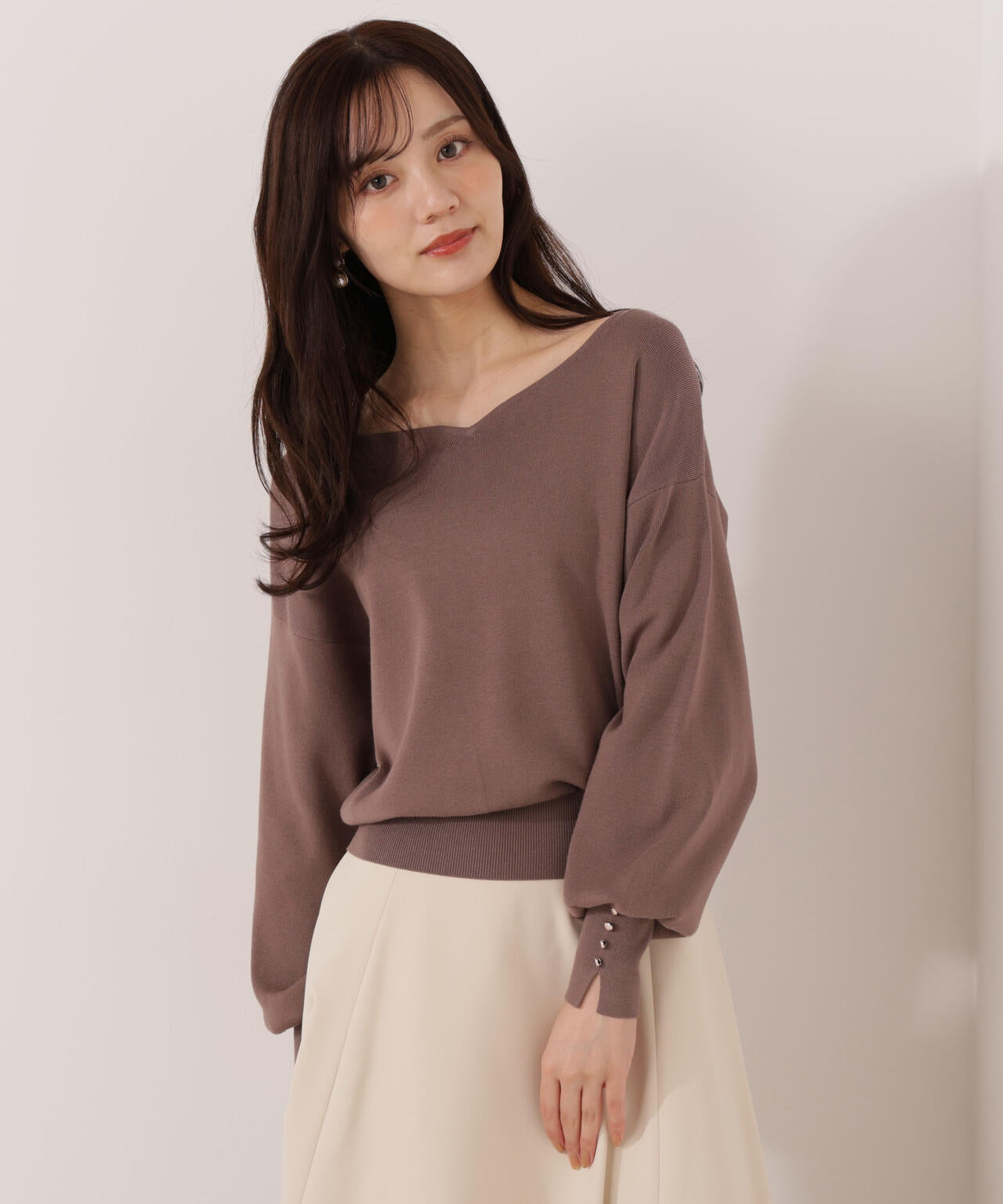 ＜ハンドウォッシャブル＞ハートカット総針ニット