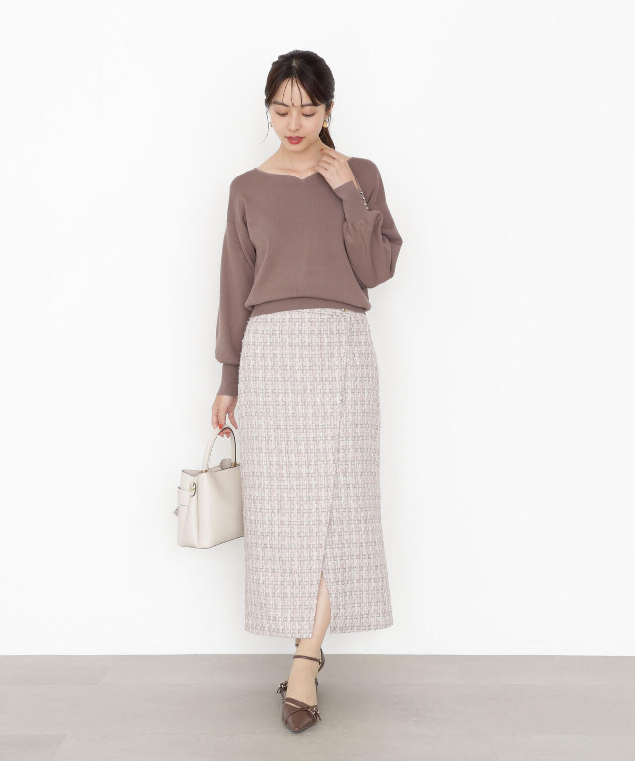 ＜ハンドウォッシャブル＞ハートカット総針ニット