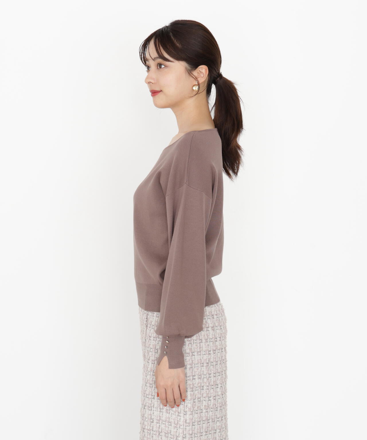 ＜ハンドウォッシャブル＞ハートカット総針ニット