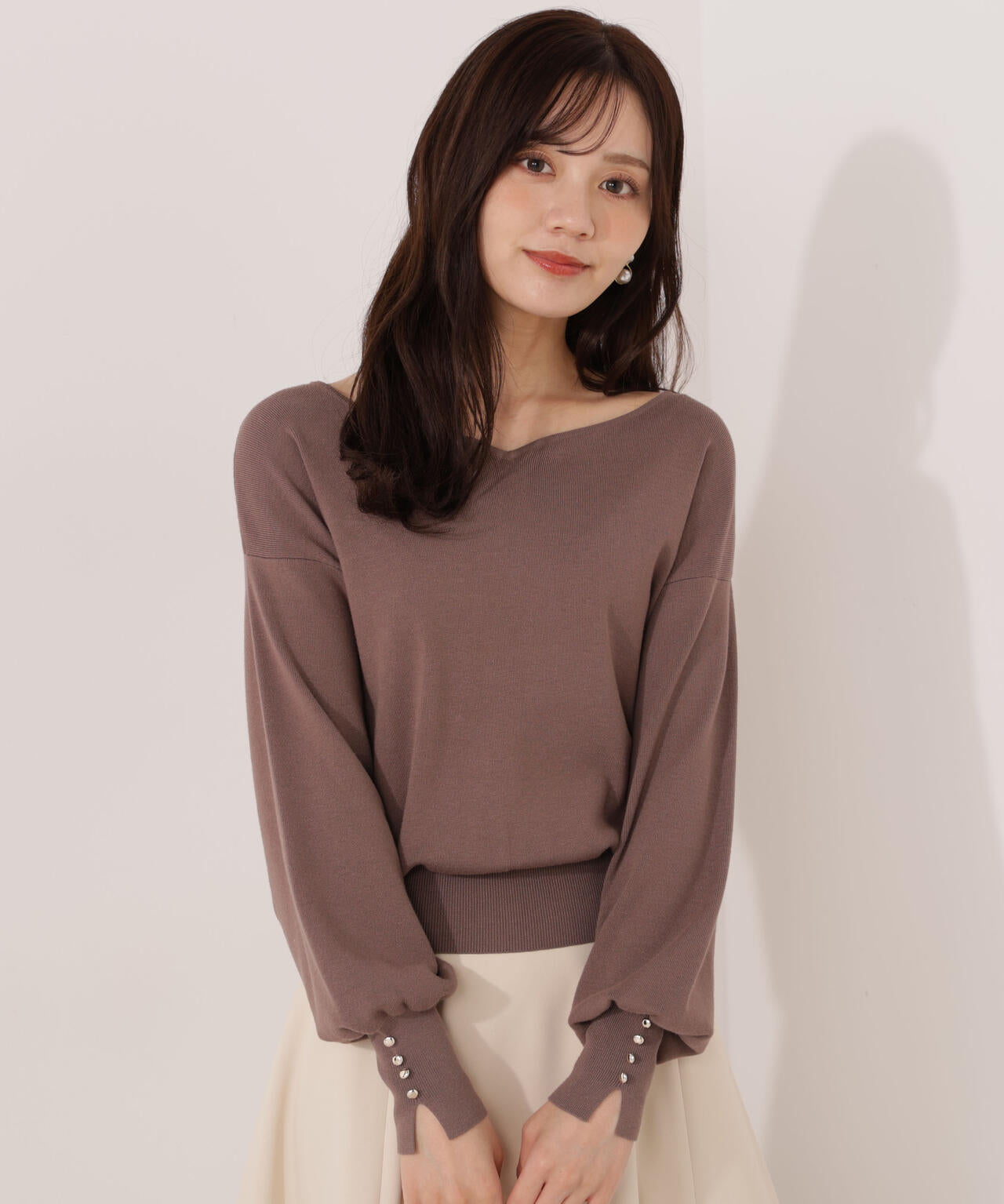 ＜ハンドウォッシャブル＞ハートカット総針ニット