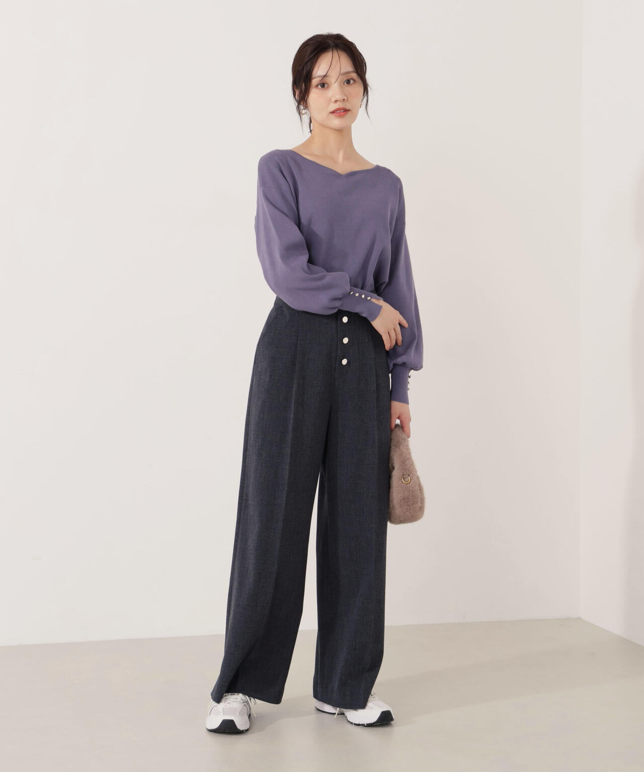 ＜ハンドウォッシャブル＞ハートカット総針ニット