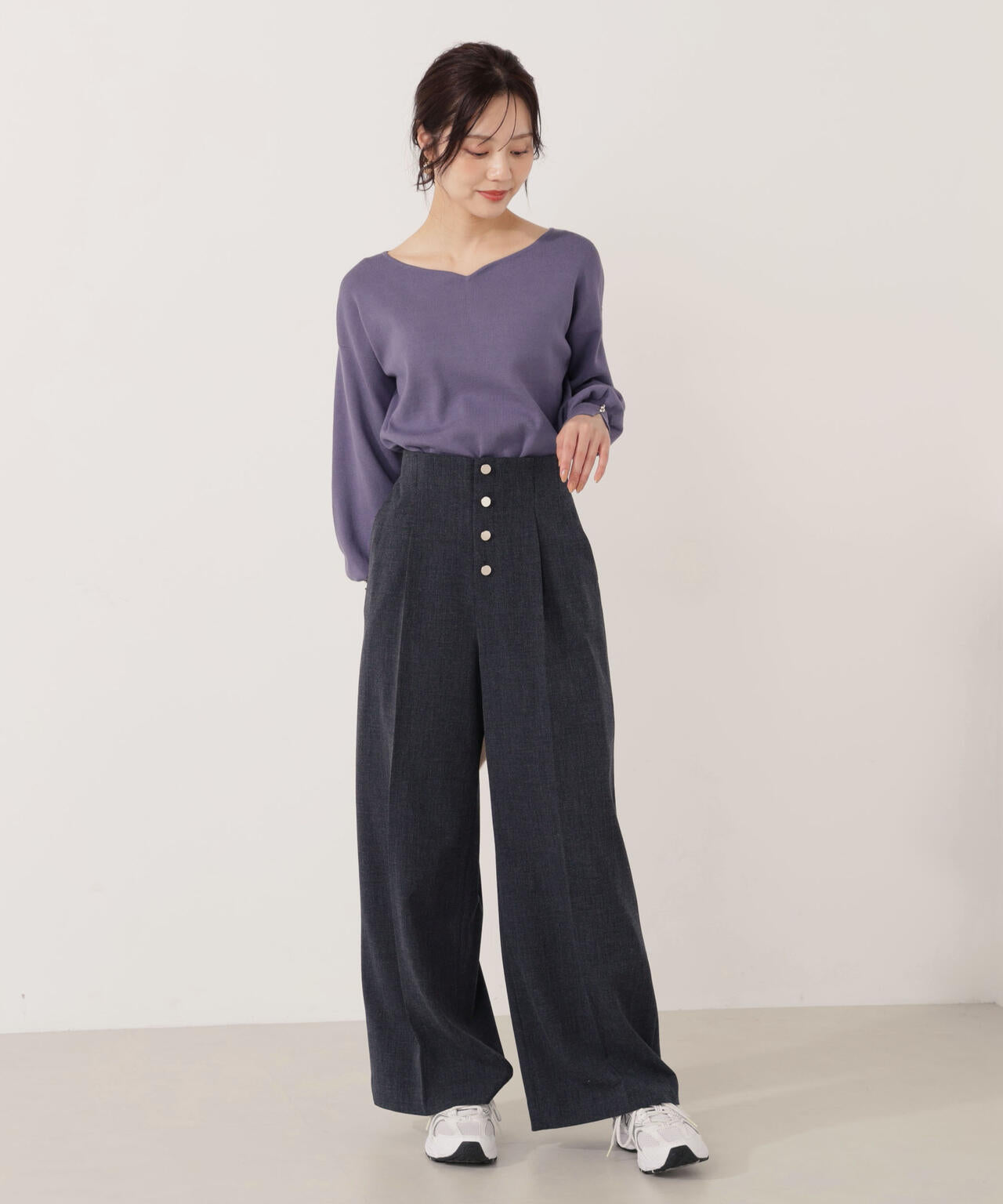 ＜ハンドウォッシャブル＞ハートカット総針ニット