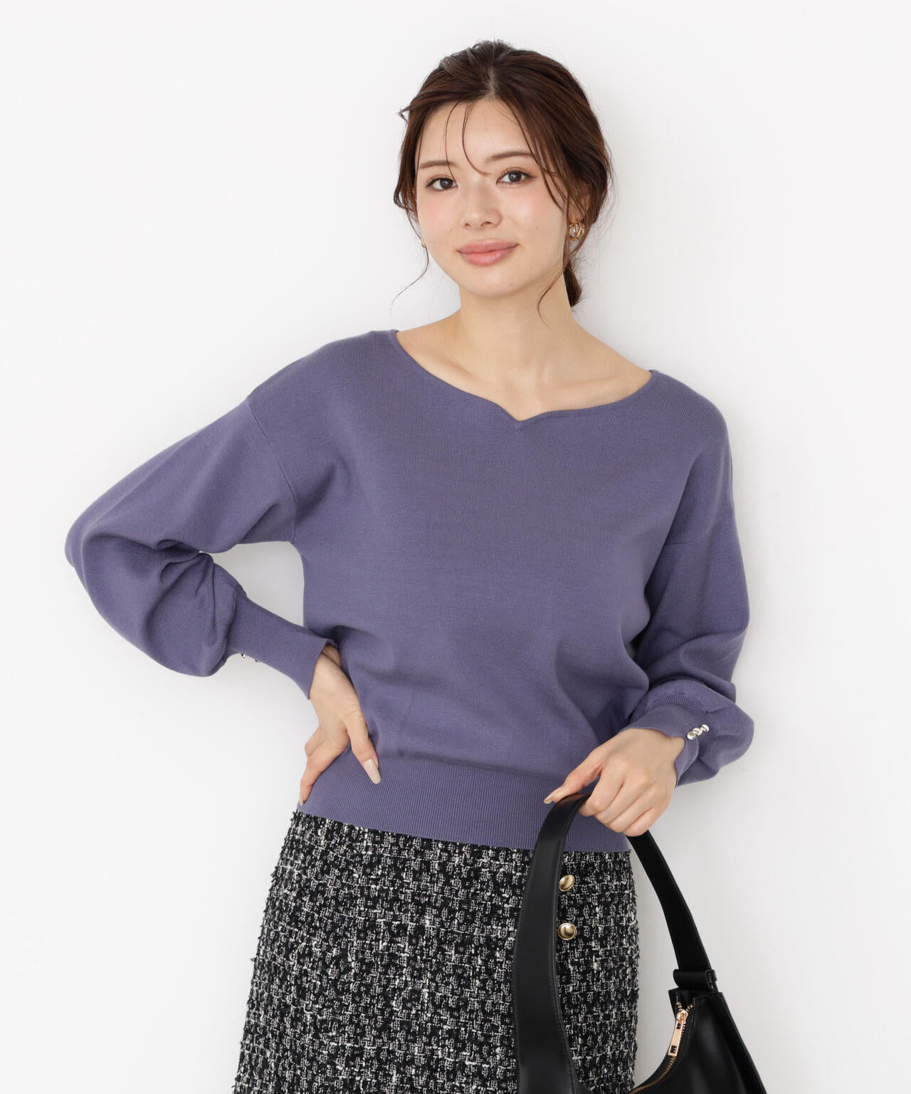 ＜ハンドウォッシャブル＞ハートカット総針ニット