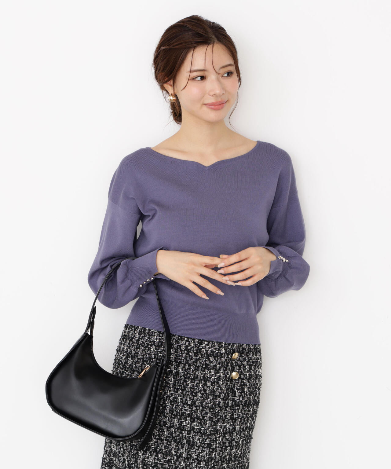 ＜ハンドウォッシャブル＞ハートカット総針ニット