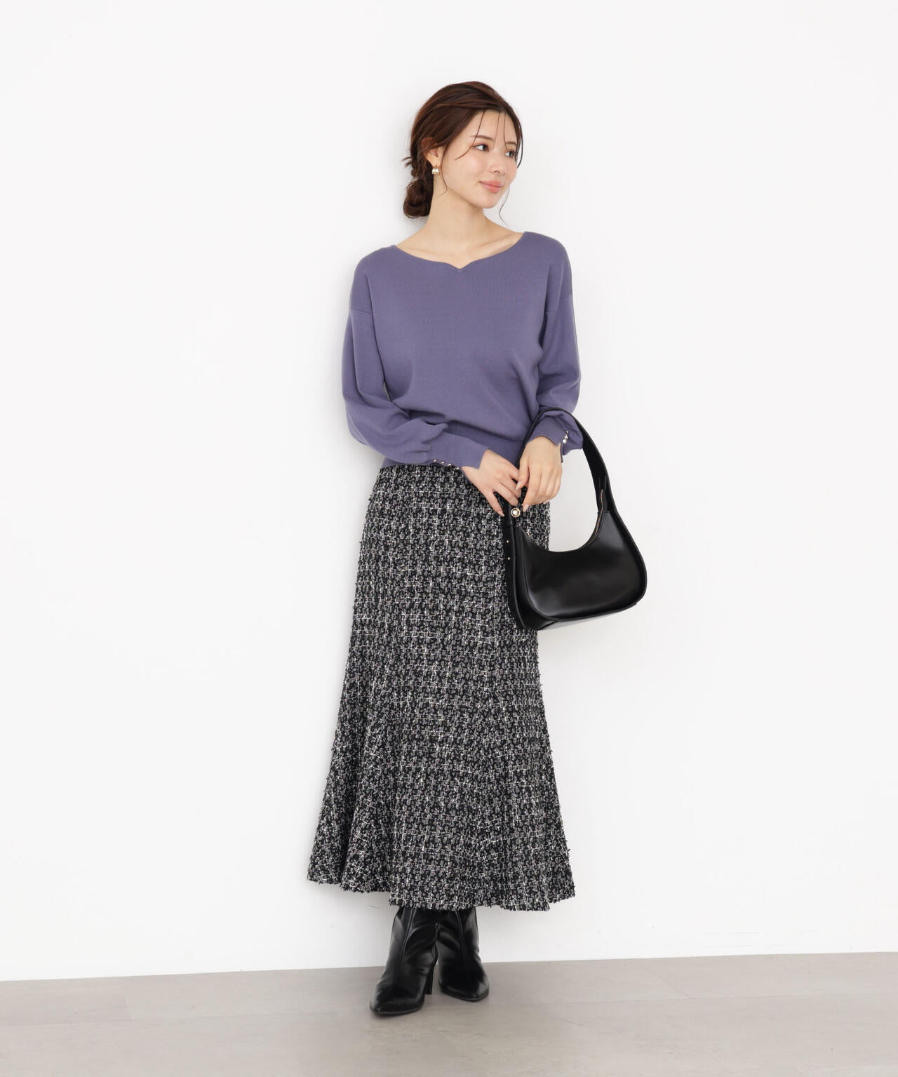 ＜ハンドウォッシャブル＞ハートカット総針ニット