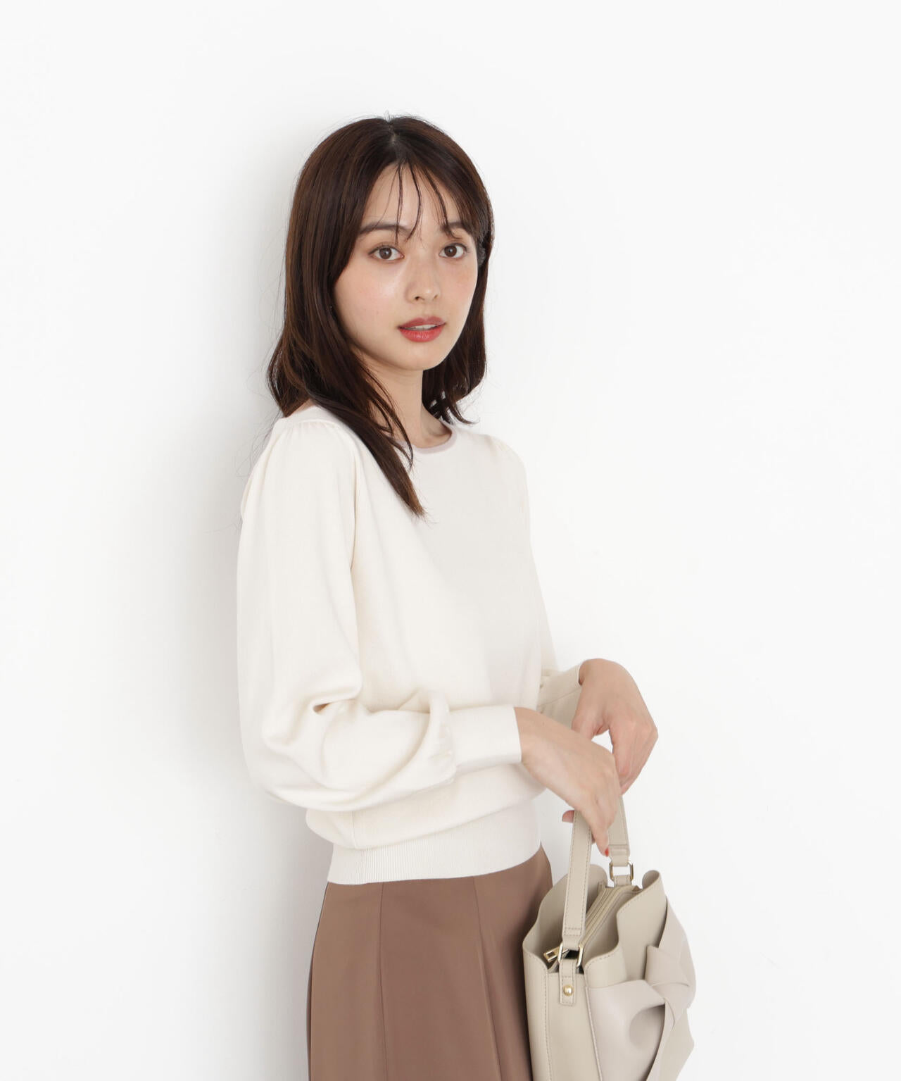 【新品】sono 肩パール付き　ニット SS～Lサイズ展開／6色展開】パール調ニット（ニット/セーター