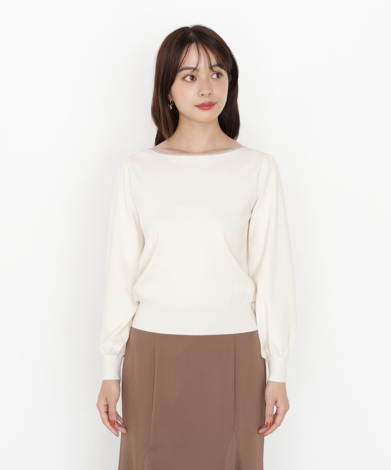 ＜ハンドウォッシャブル＞前後2wayパールニット