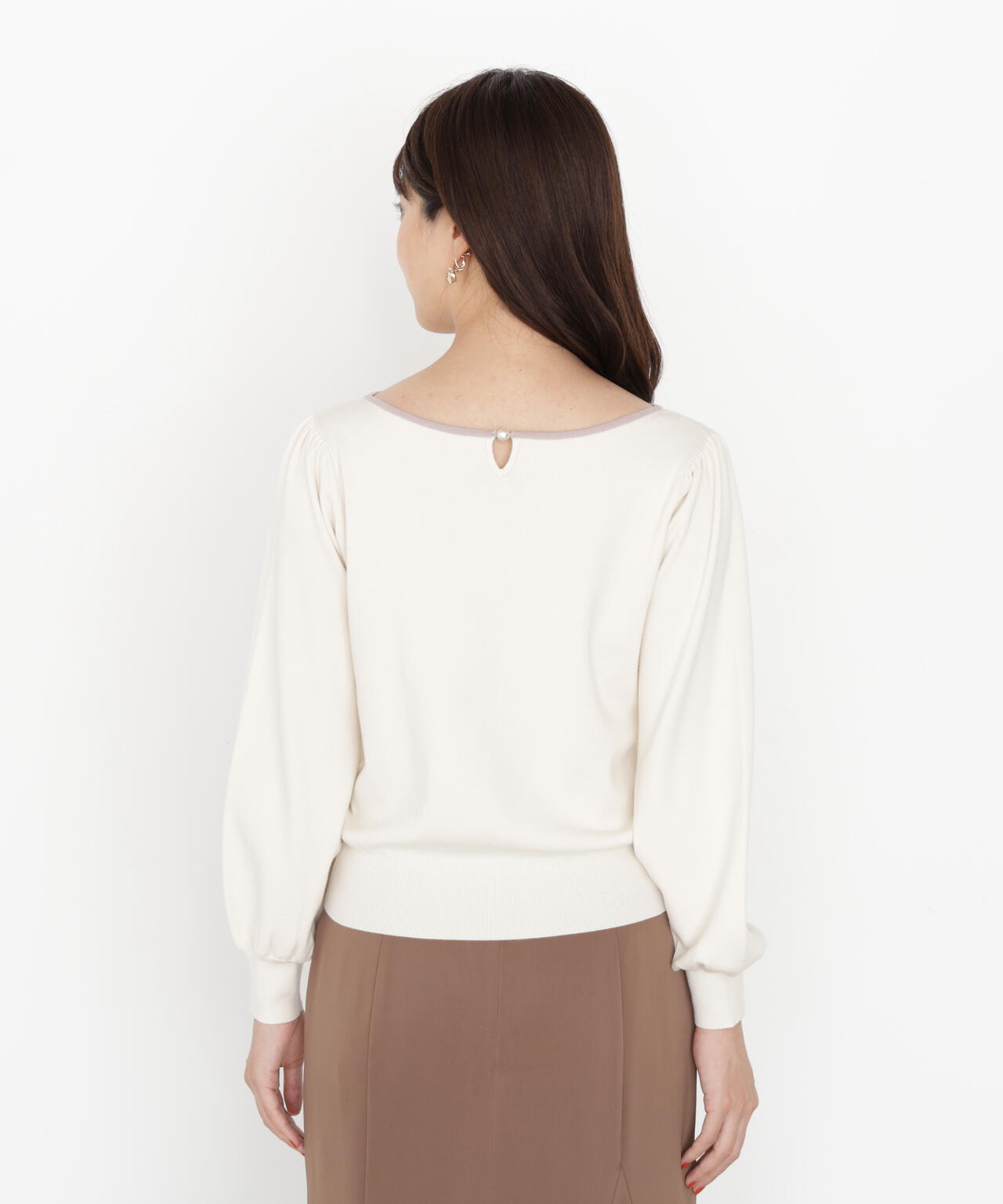 ＜ハンドウォッシャブル＞前後2wayパールニット