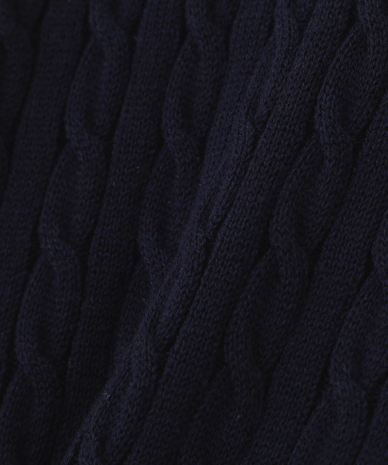 ＜ハンドウォッシャブル＞袖釦ミニケーブルニット