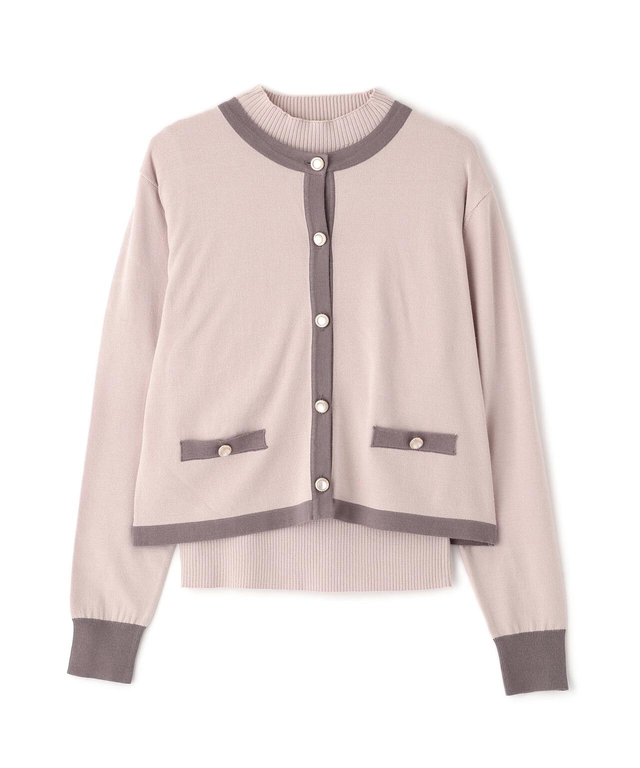 【松川星さん着用】＜ハンドウォッシャブル＞ニュアンス釦ニットアンサンブル