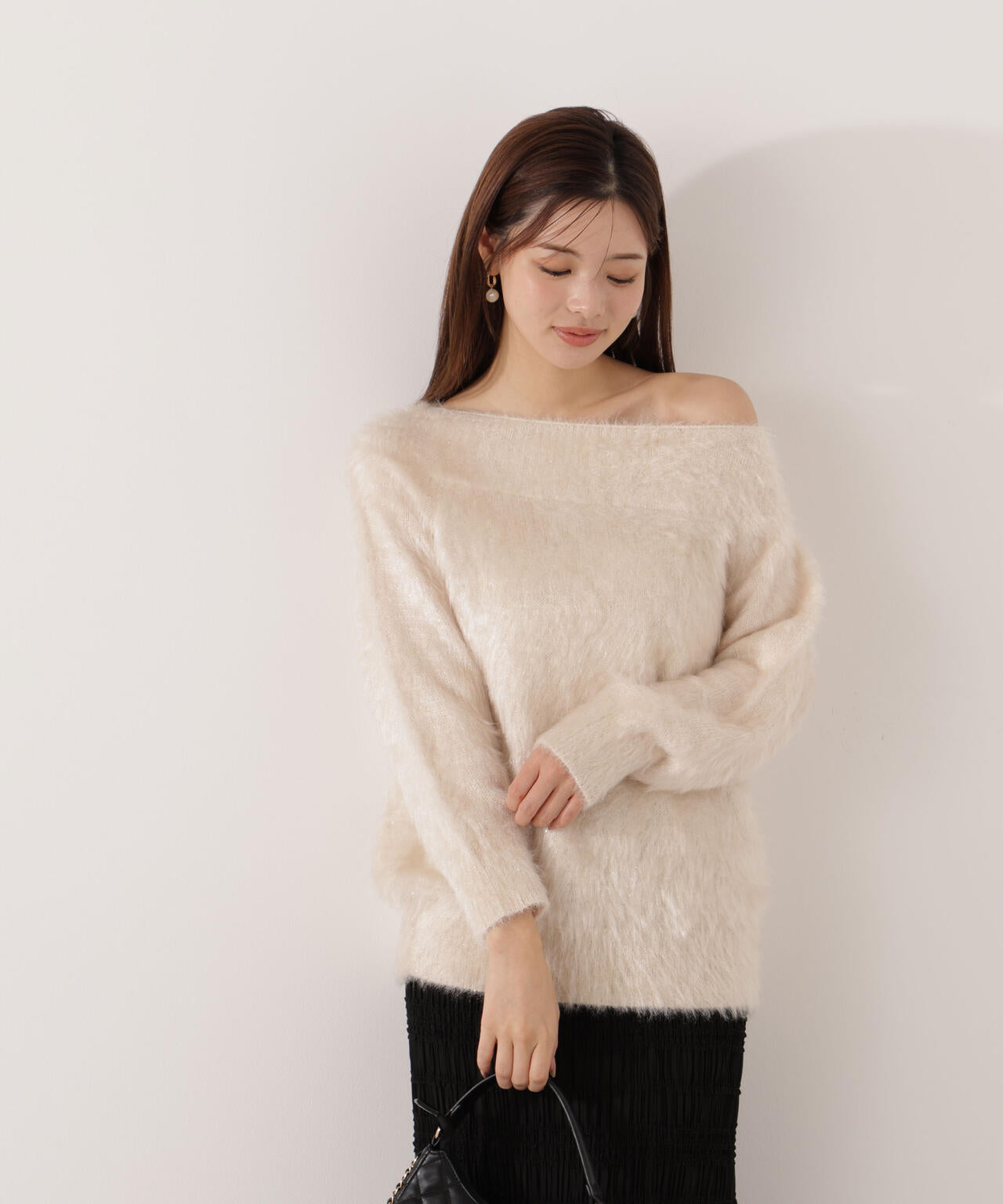 【青島心さん着用】ヘアリーニット