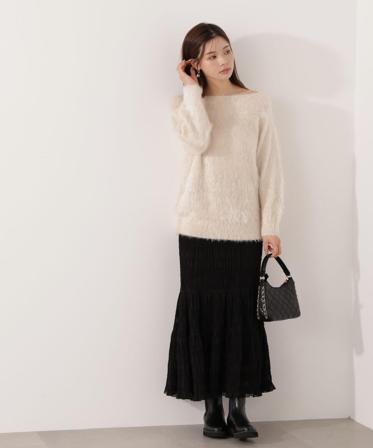 【青島心さん着用】ヘアリーニット