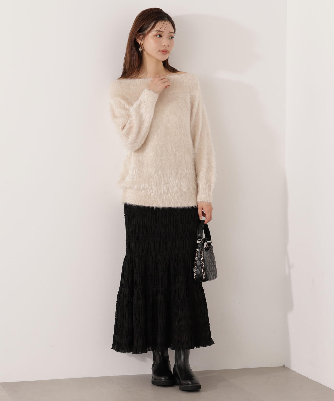 【青島心さん着用】ヘアリーニット