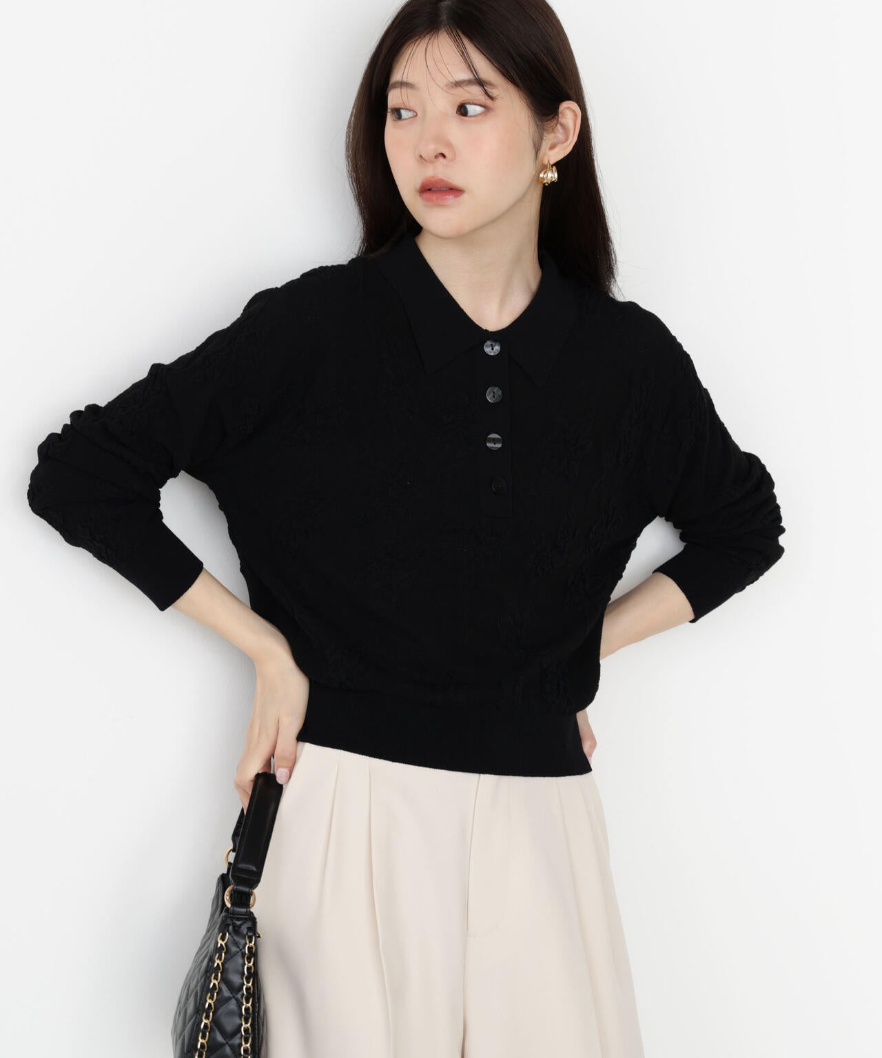 ジャガードレースポロ