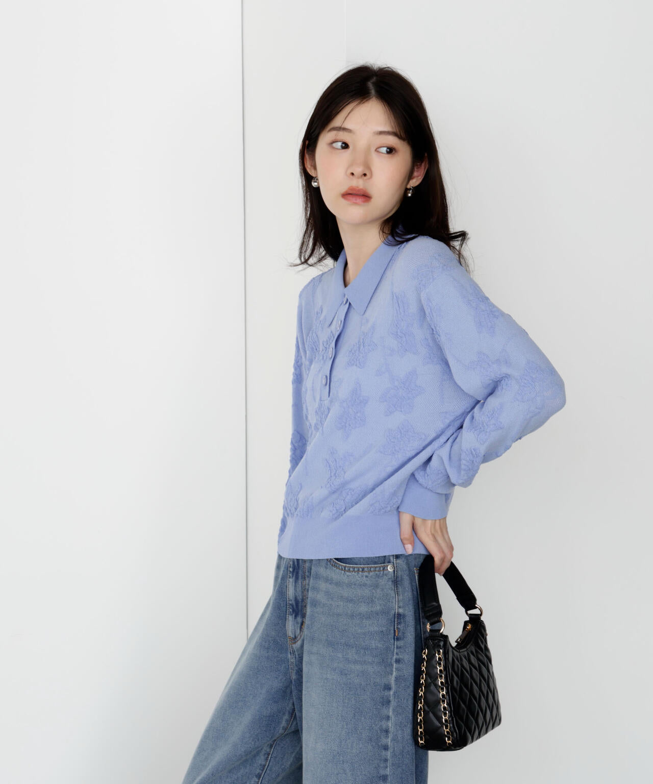 ジャガードレースポロ