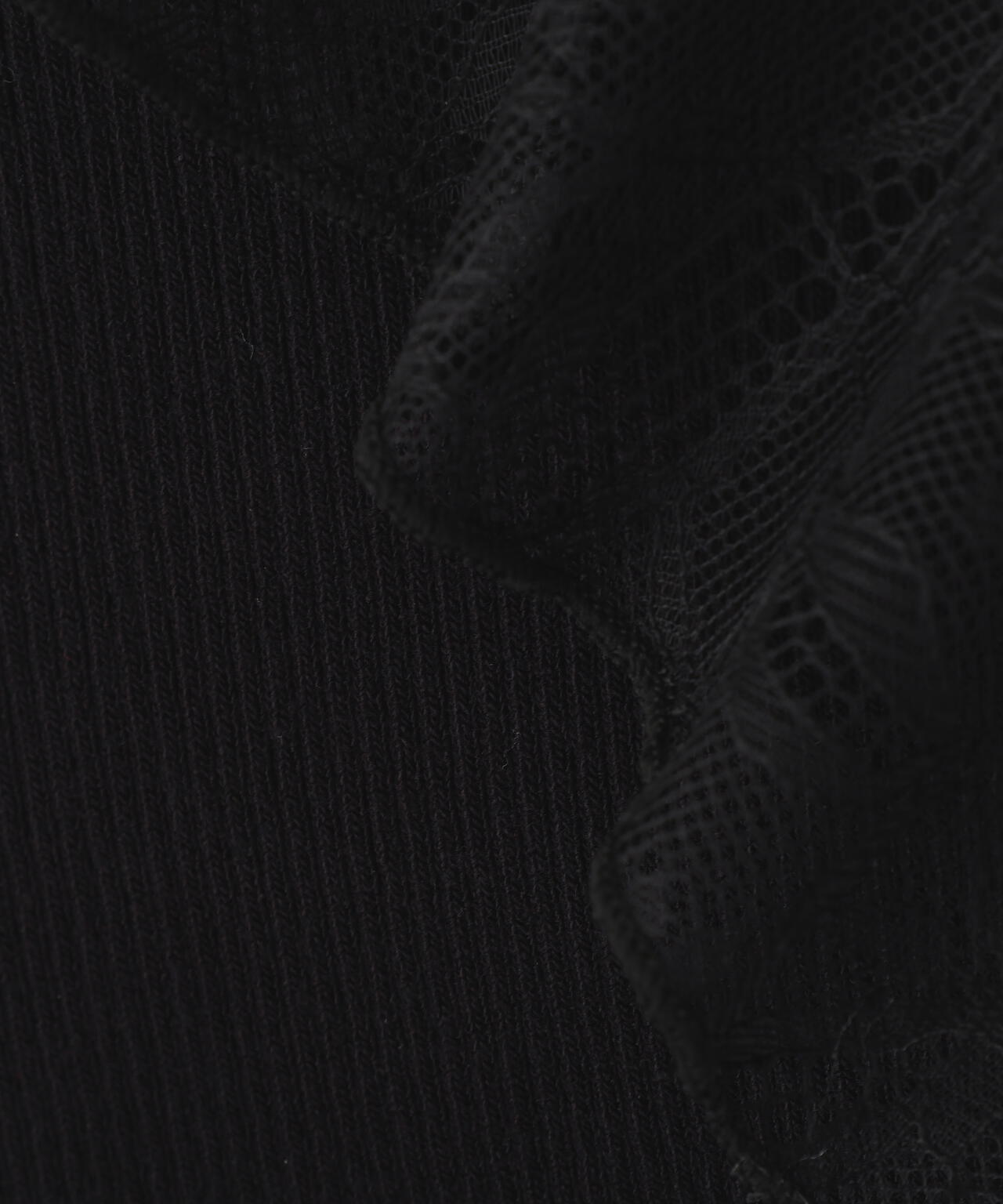 レースフリルニット