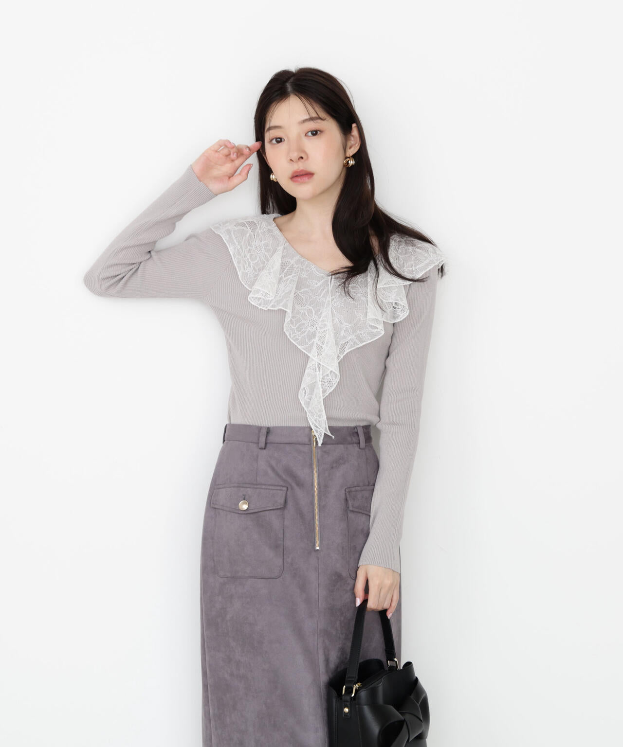 レースフリルニット | PROPORTION BODY DRESSING（プロポーション