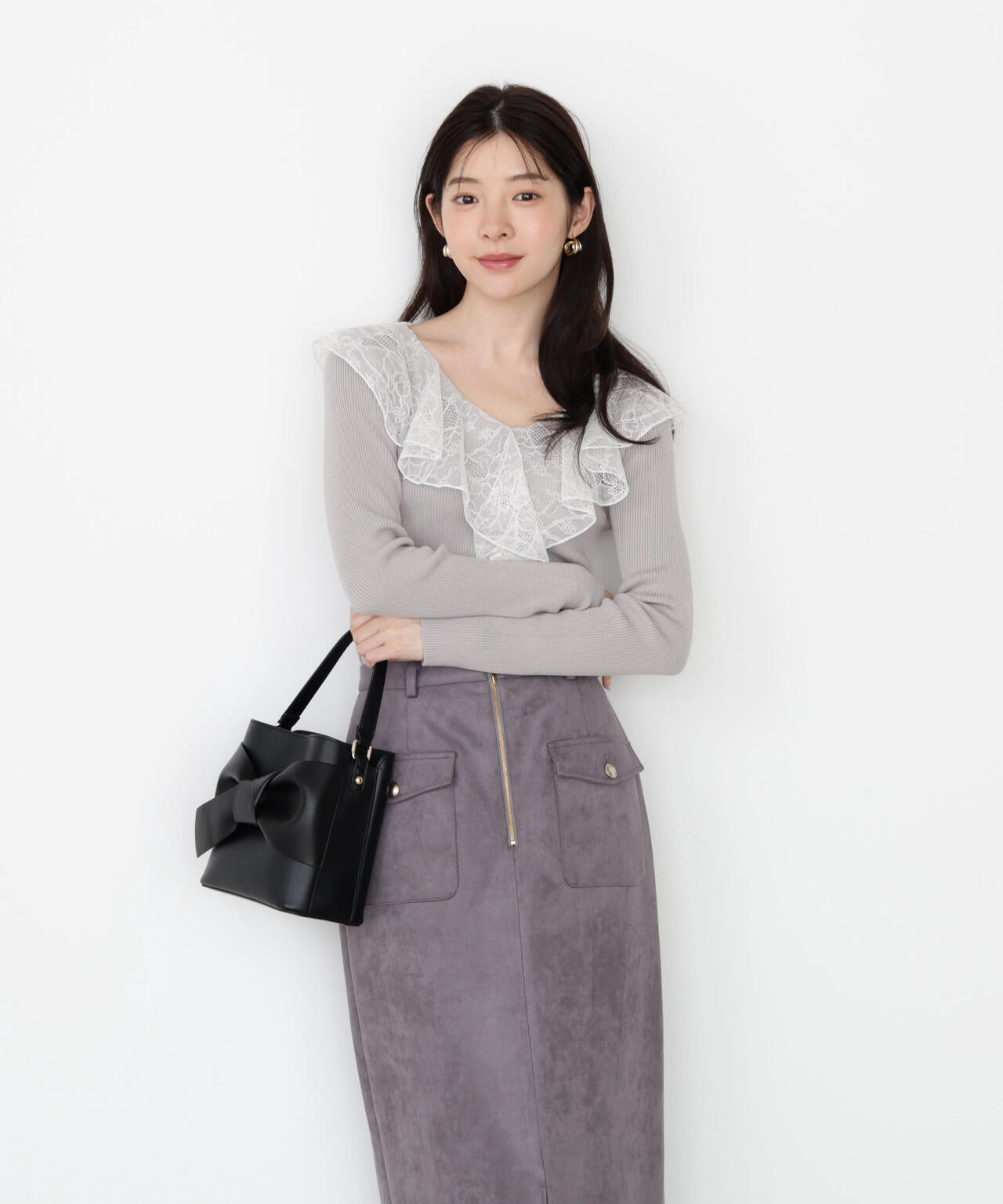 レースフリルニット | PROPORTION BODY DRESSING（プロポーション