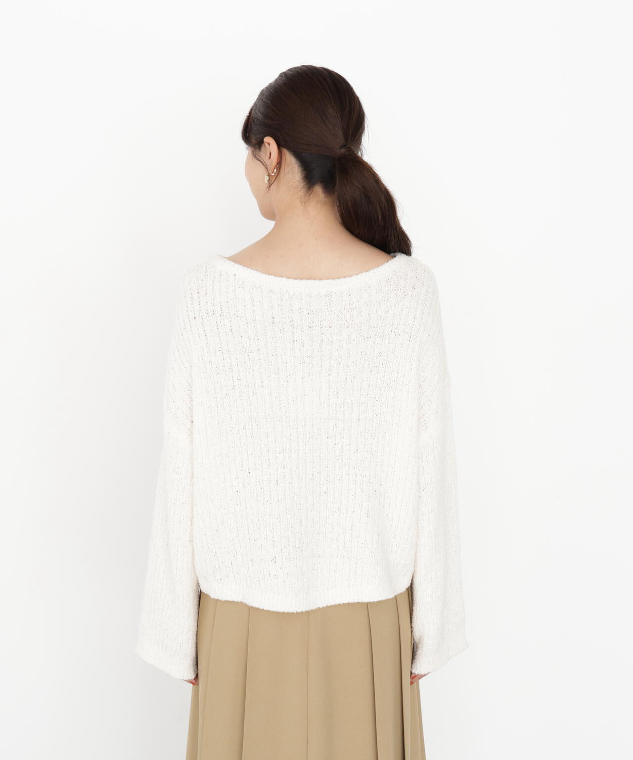 【松川星さん着用】フィルムモール短丈ニット