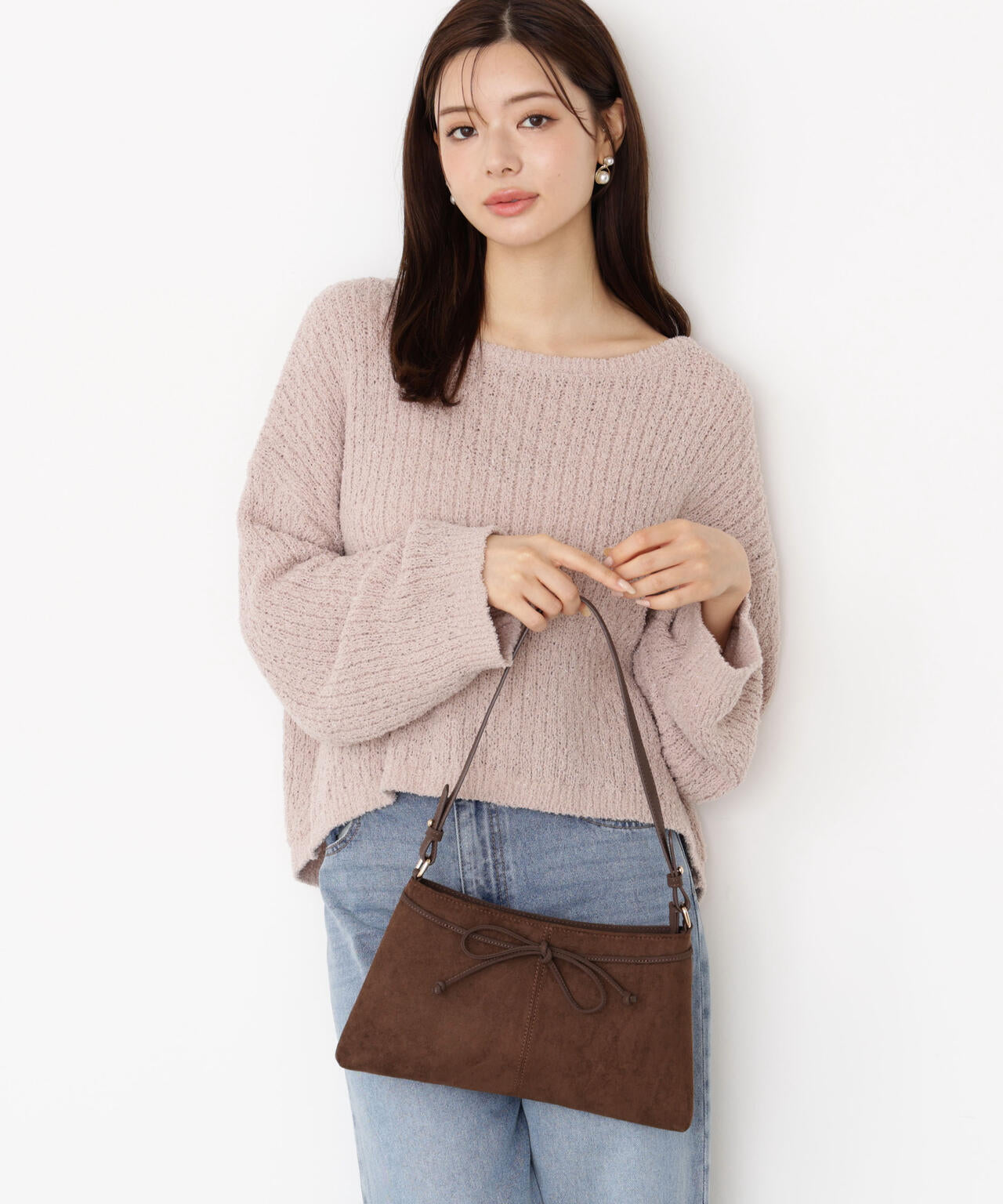 【松川星さん着用】フィルムモール短丈ニット