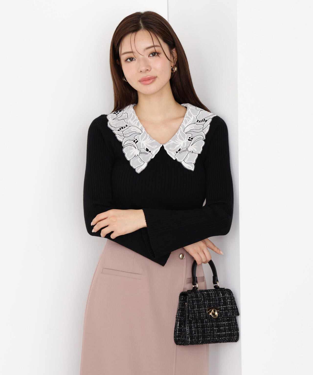 レース襟付きニット | PROPORTION BODY DRESSING