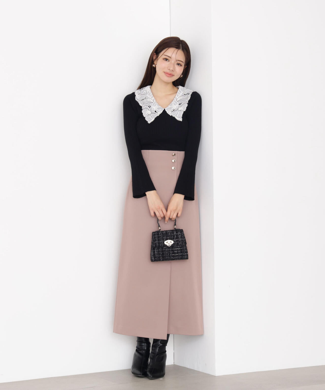 りえ レース襟付きニット | PROPORTION BODY DRESSING