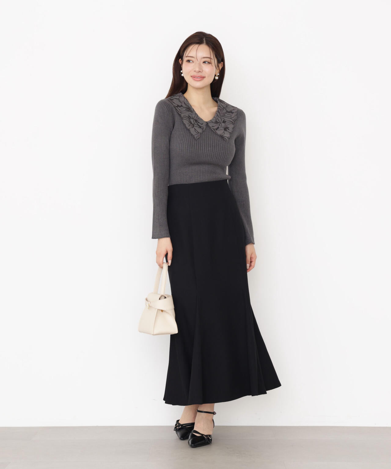 レース襟付きニット | PROPORTION BODY DRESSING