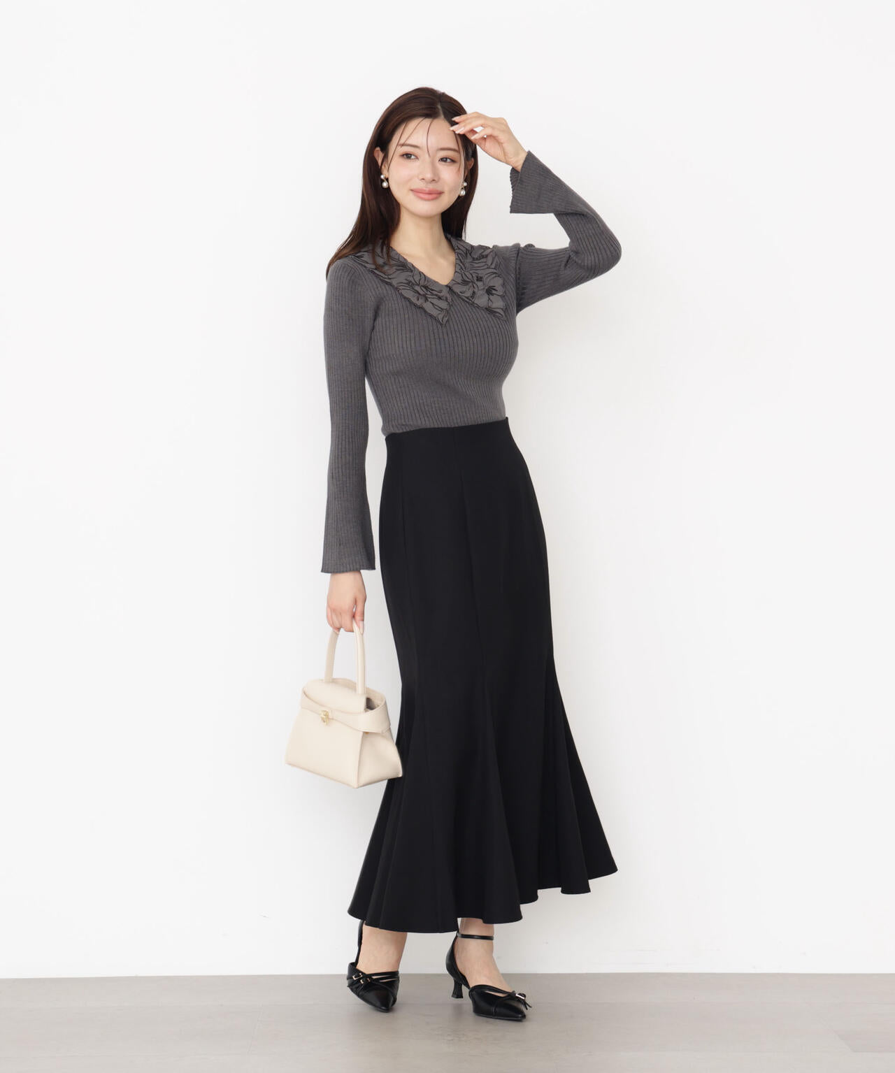 レース襟付きニット | PROPORTION BODY DRESSING