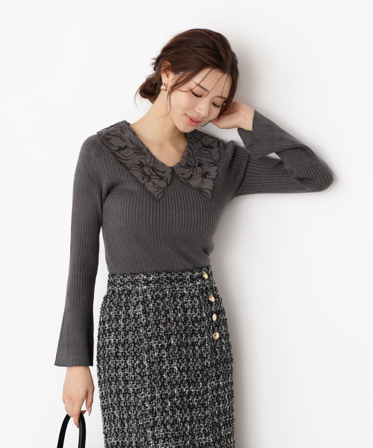 レース襟付きニット | PROPORTION BODY DRESSING