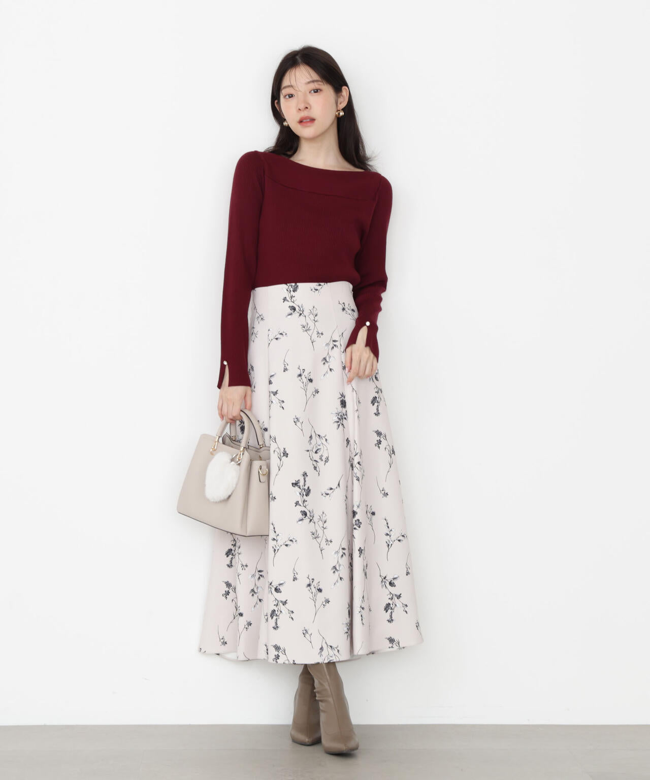 【松川星さん着用】＜ハンドウォッシャブル＞変わり編みリブニット