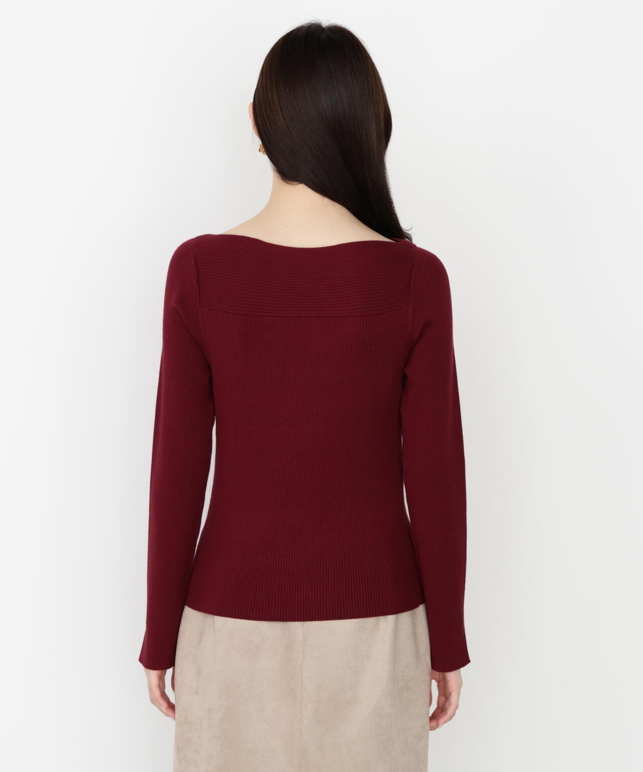 【松川星さん着用】＜ハンドウォッシャブル＞変わり編みリブニット