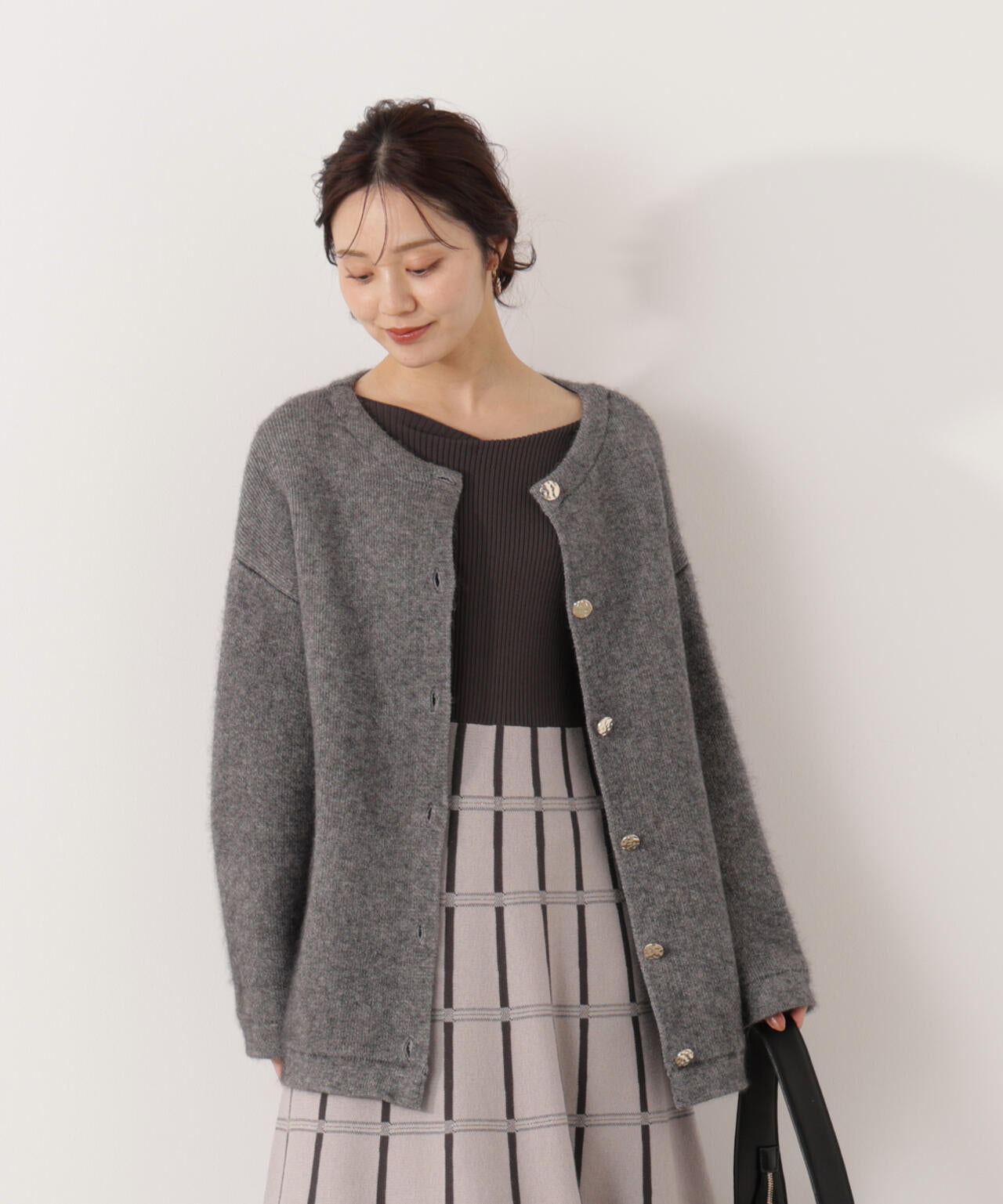 新品未使用品✨️23区　コットンダブルフェイス　ロングカーディガン　23100円 大きいサイズ 23区 コットンダブルフェイス ロング カーディガン