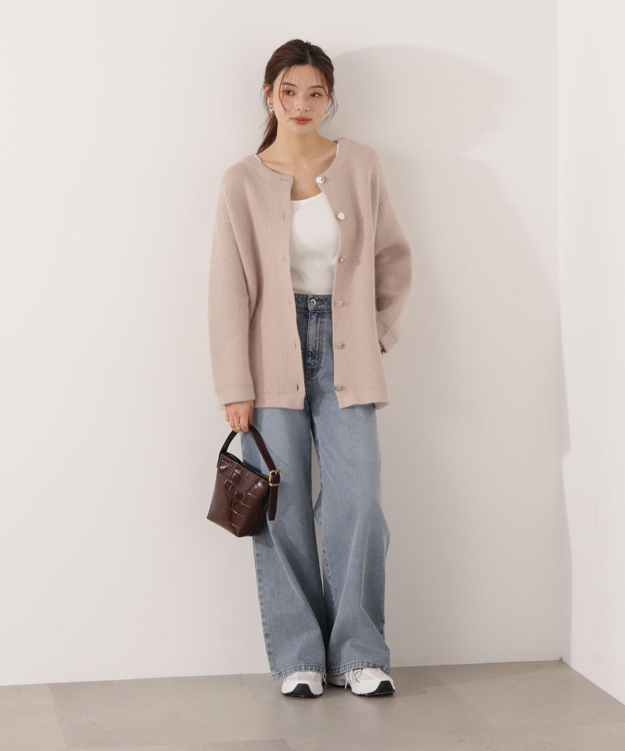 FOX混ダブルフェイスニットカーディガン | PROPORTION BODY