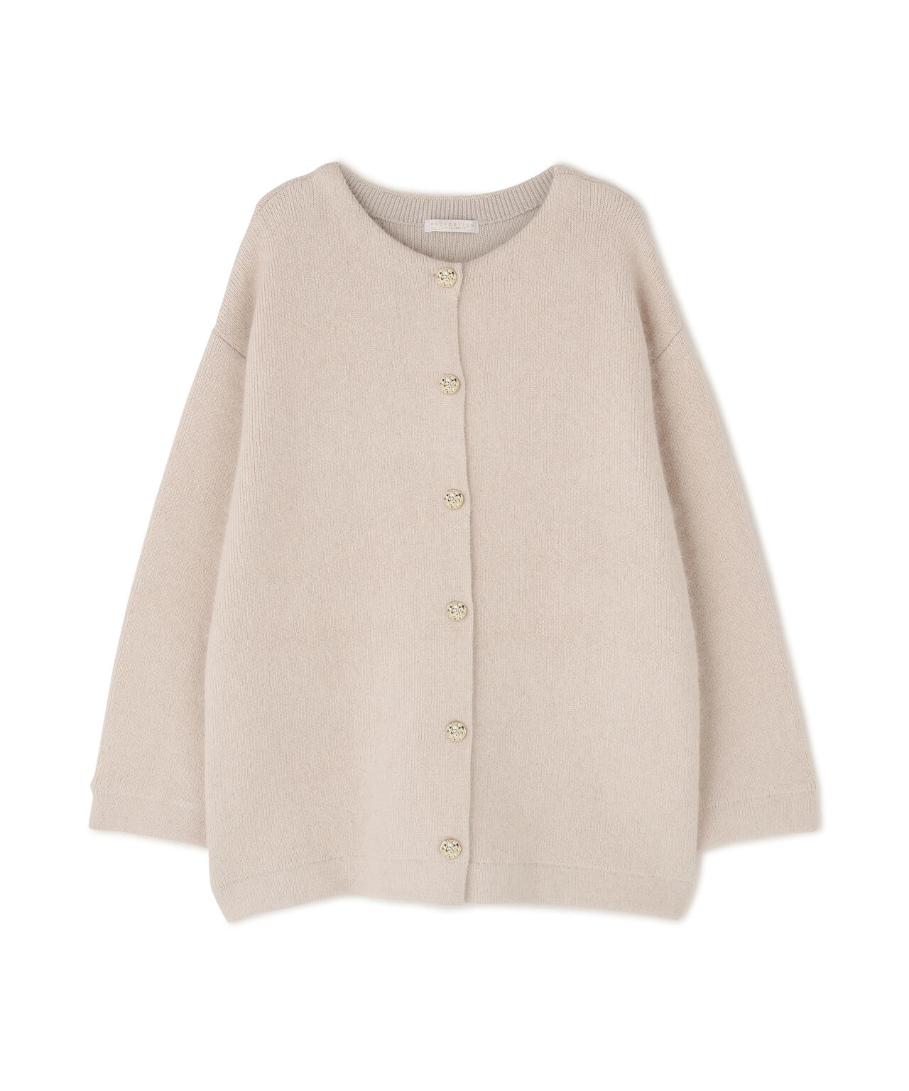 FOX混ダブルフェイスニットカーディガン