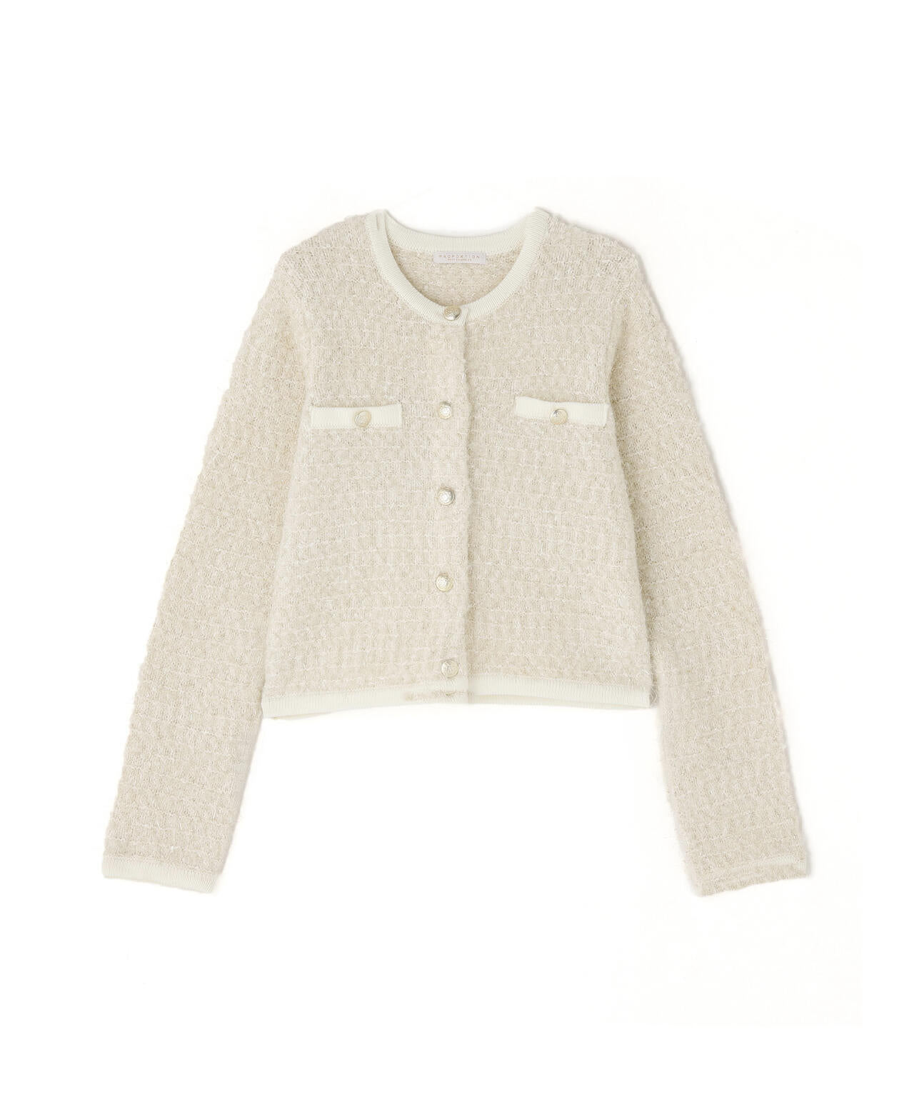 ファンシーツイード風ニットカーディガン | PROPORTION BODY DRESSING