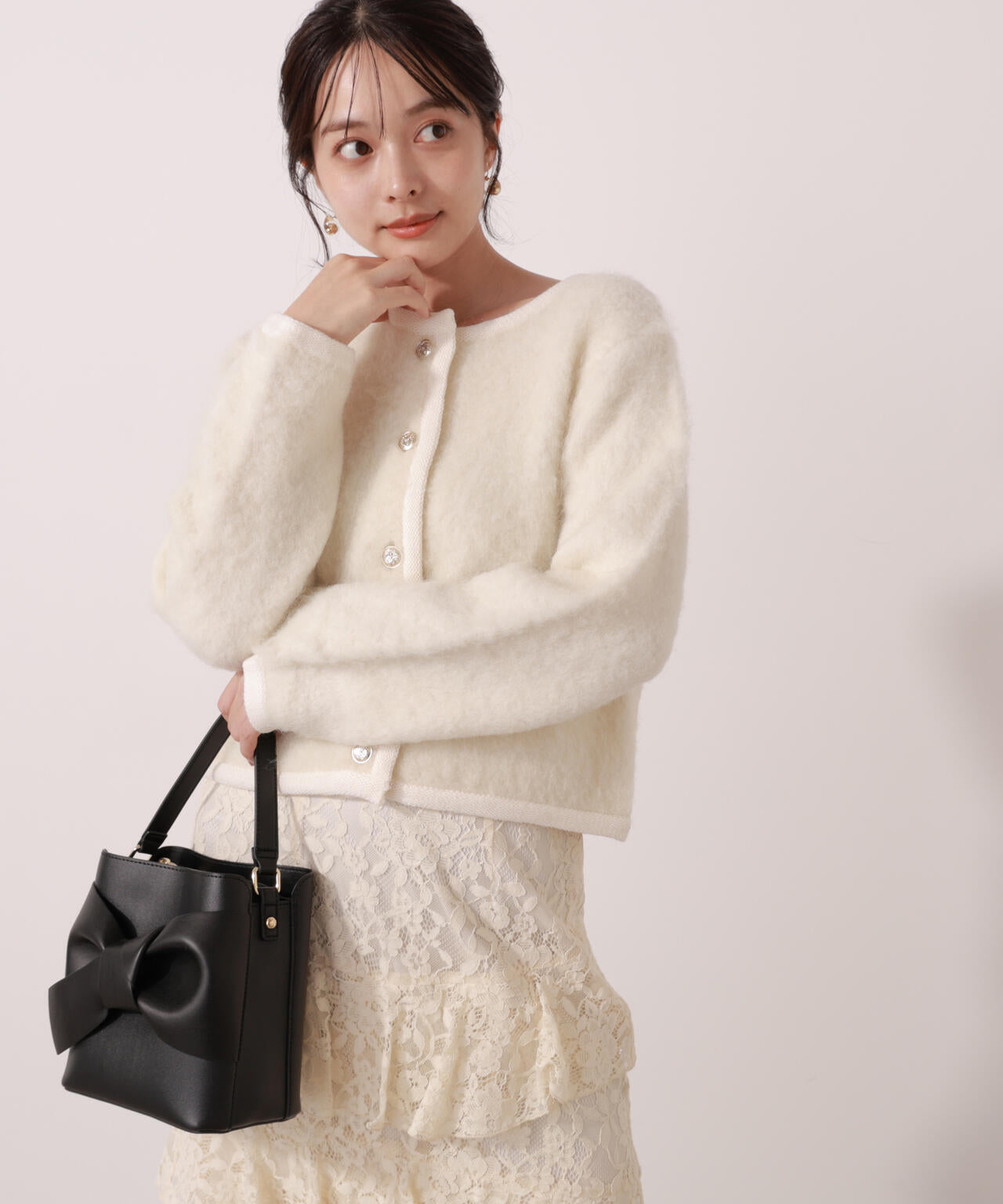 青島心さん着用】シャギーニットジャケット | PROPORTION BODY