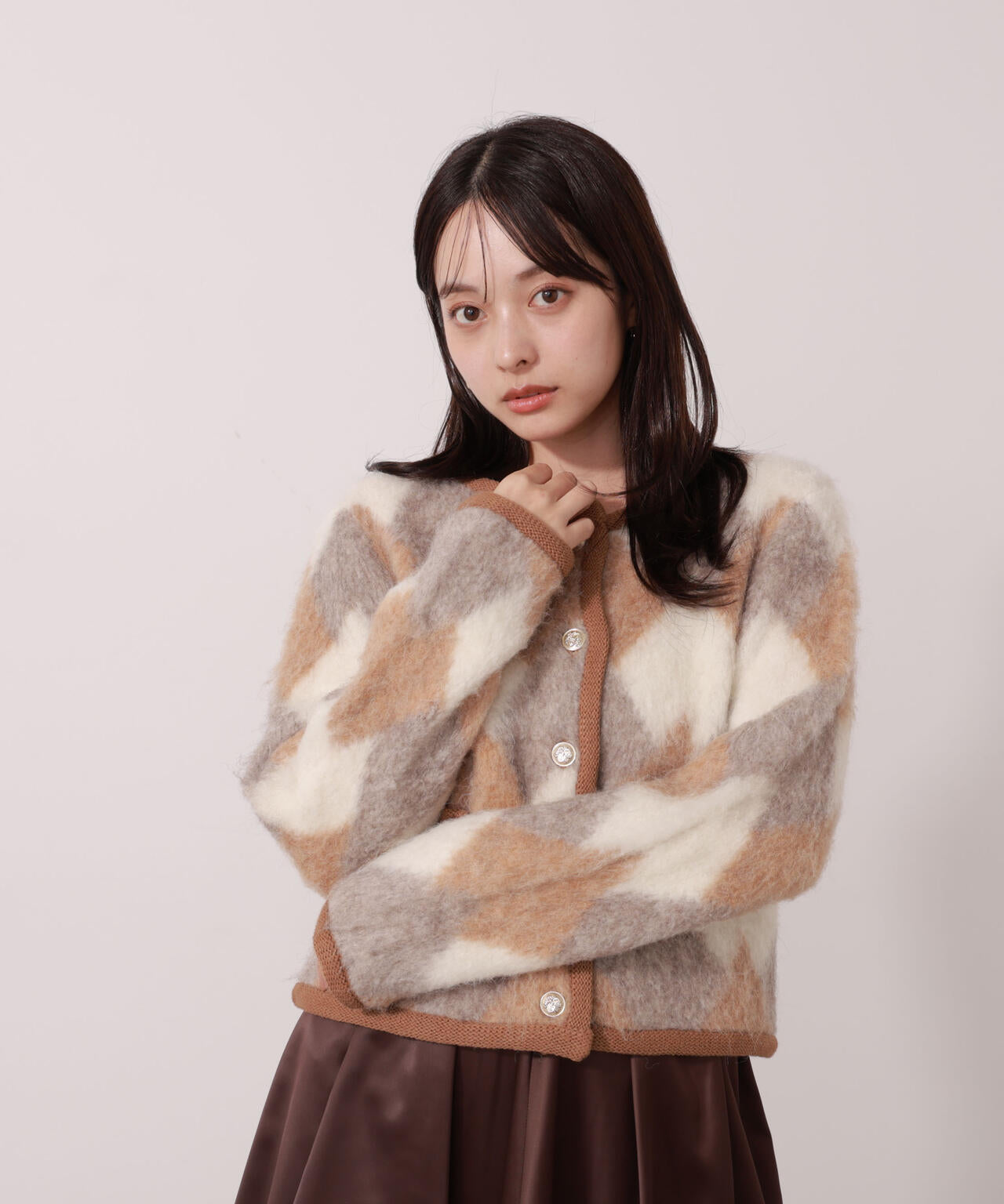 【青島心さん着用】シャギーニットジャケット