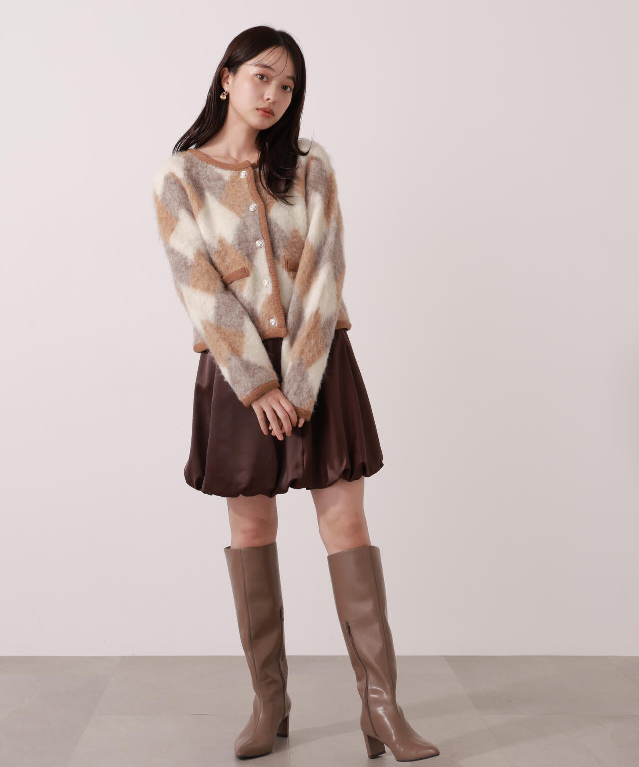 【青島心さん着用】シャギーニットジャケット