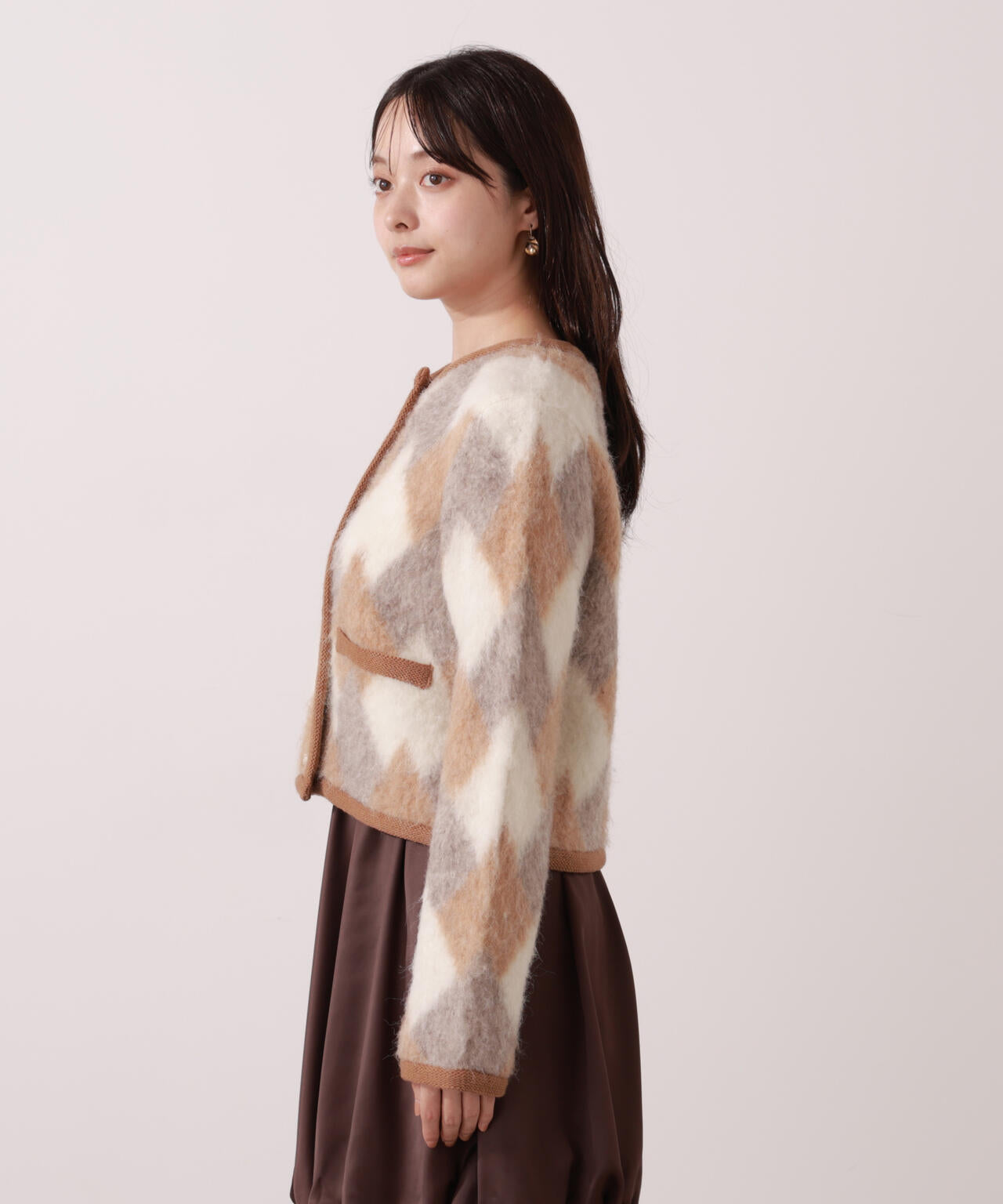 【青島心さん着用】シャギーニットジャケット