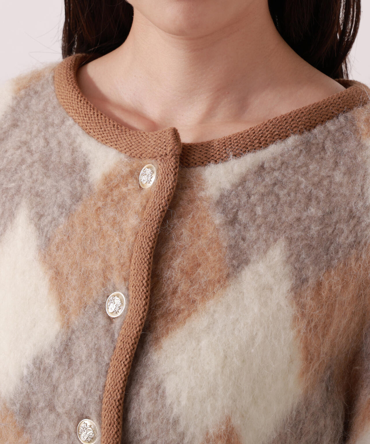 【青島心さん着用】シャギーニットジャケット