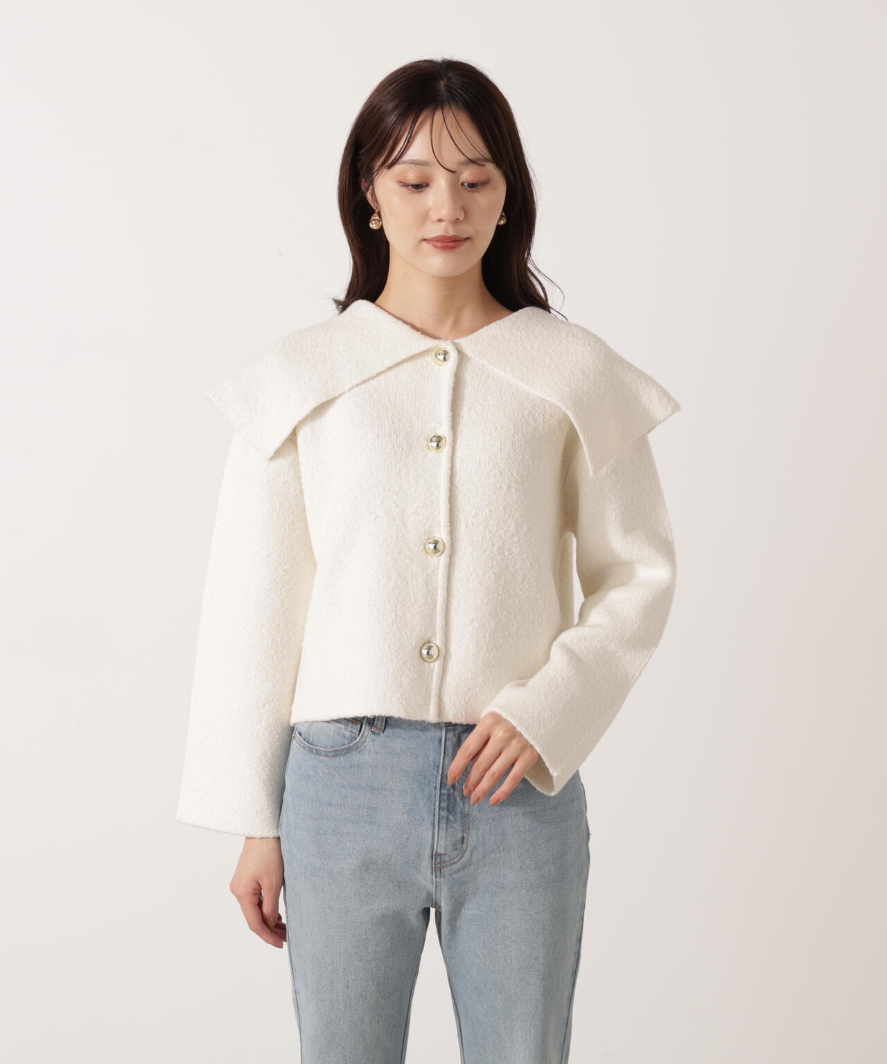 ビッグカラーカーディガン | PROPORTION BODY DRESSING