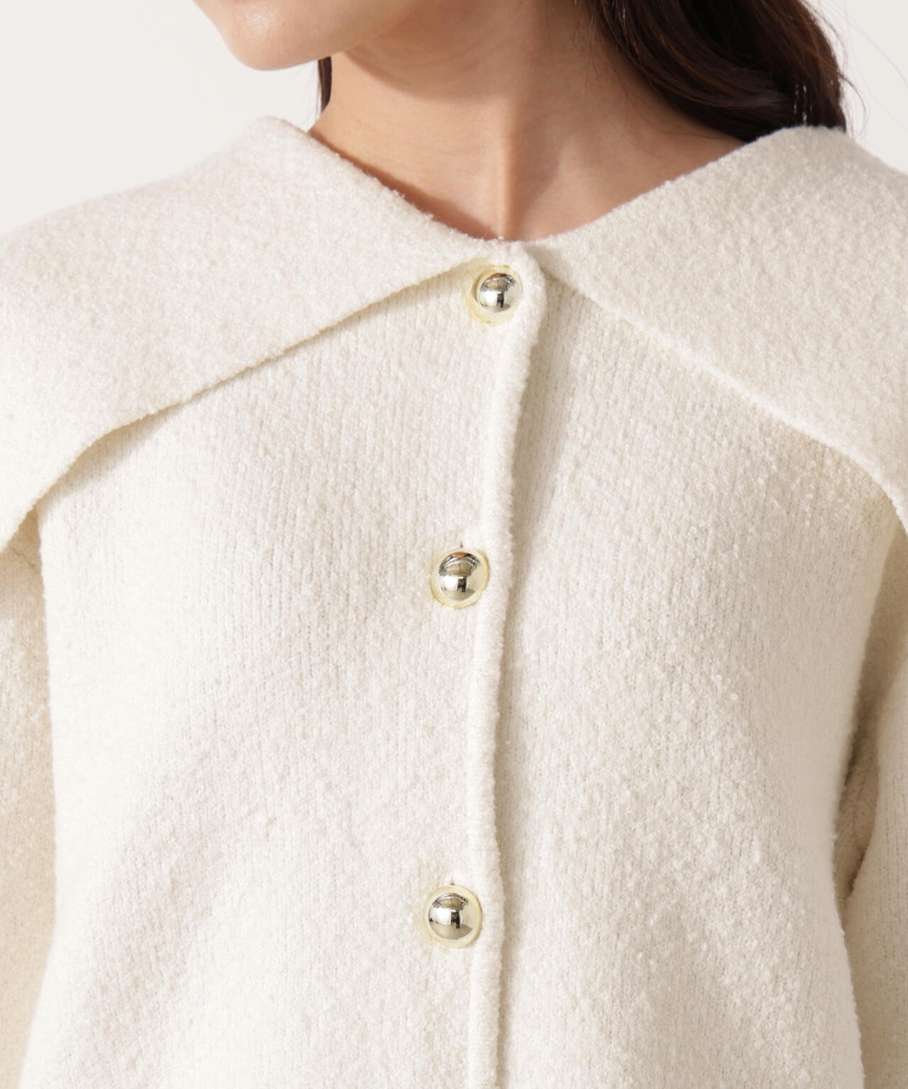 ビッグカラーカーディガン